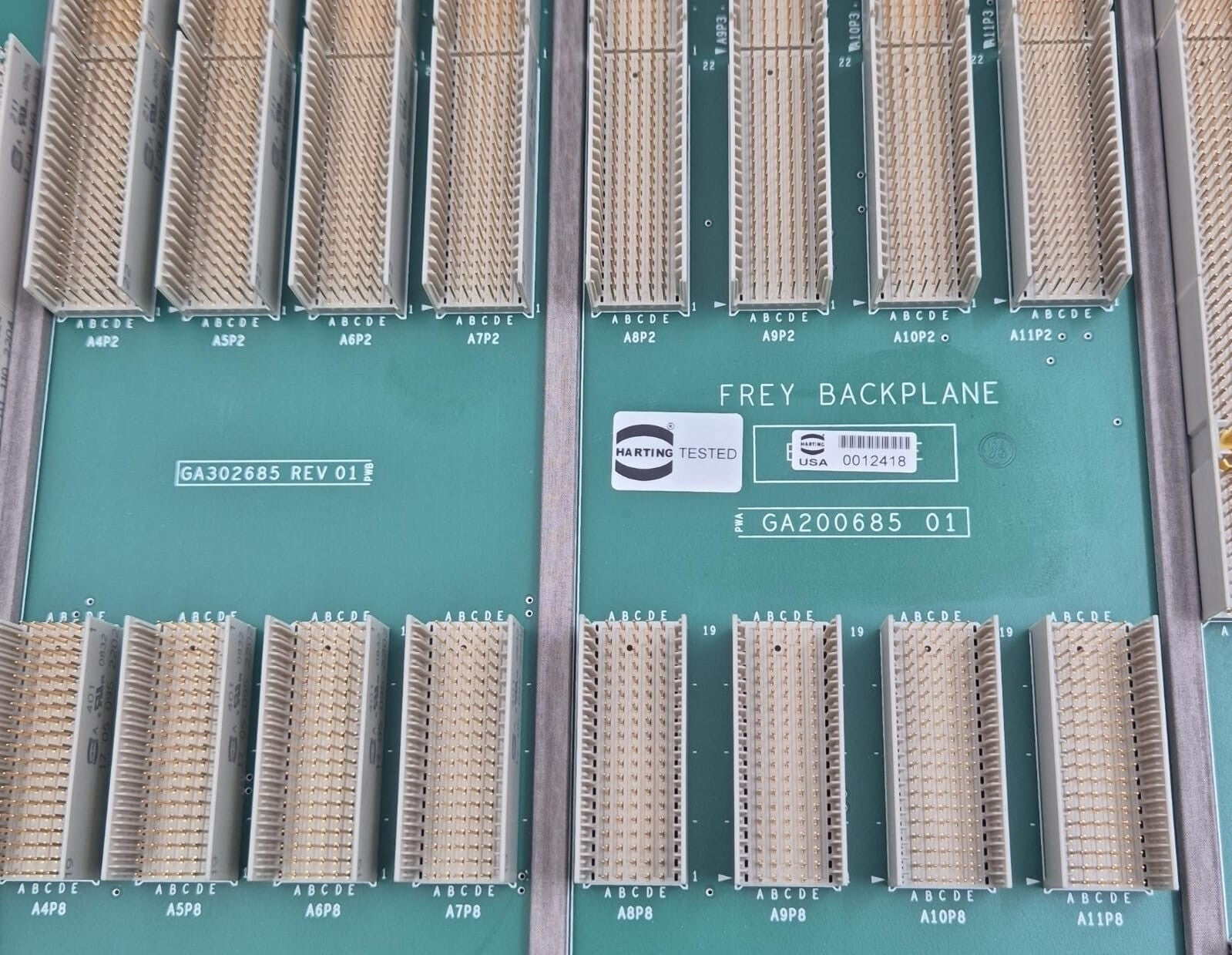 GE Healthcare LOGIQ Vivid E9 Ultrasound GA302685 FREY BACKPLANE BOARD GA200685