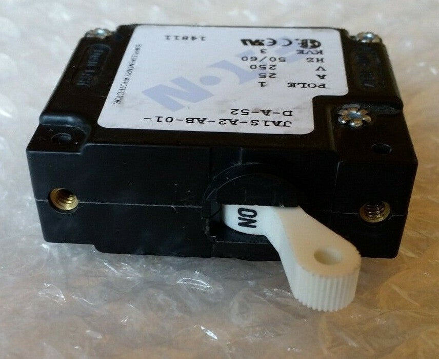 Eaton Circuit Breaker JA1S-A2-AB-01-D-A-52 1-Pole 25A 250V 50/60 HZ KVE 3 14811
