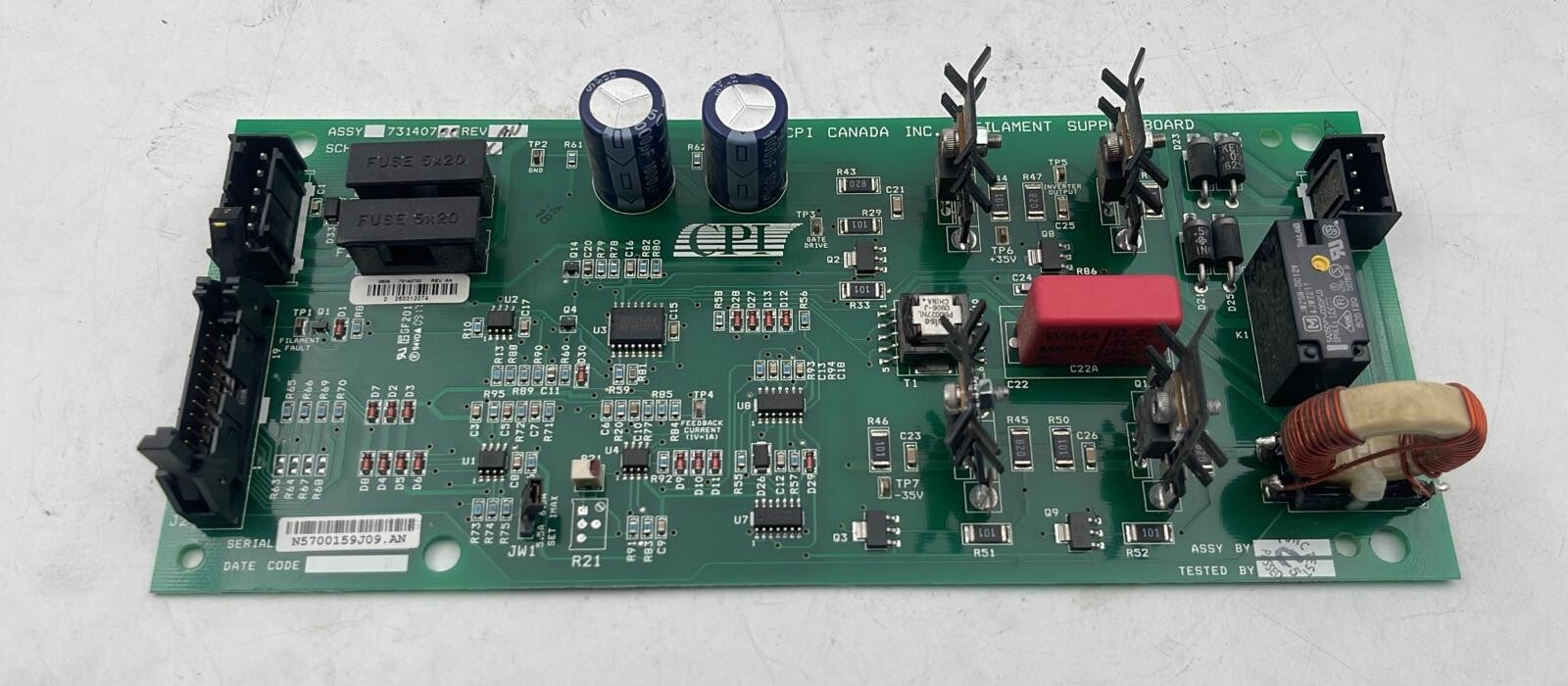 INDICO X-Ray CPI  Filament Supply Board PWB 731407 SCHEM 731405 PWB 731406