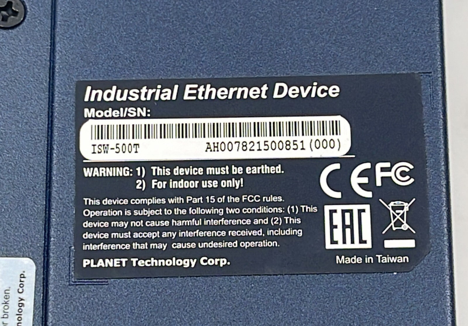 Planet Industrial Ethernet Device ISW-500T