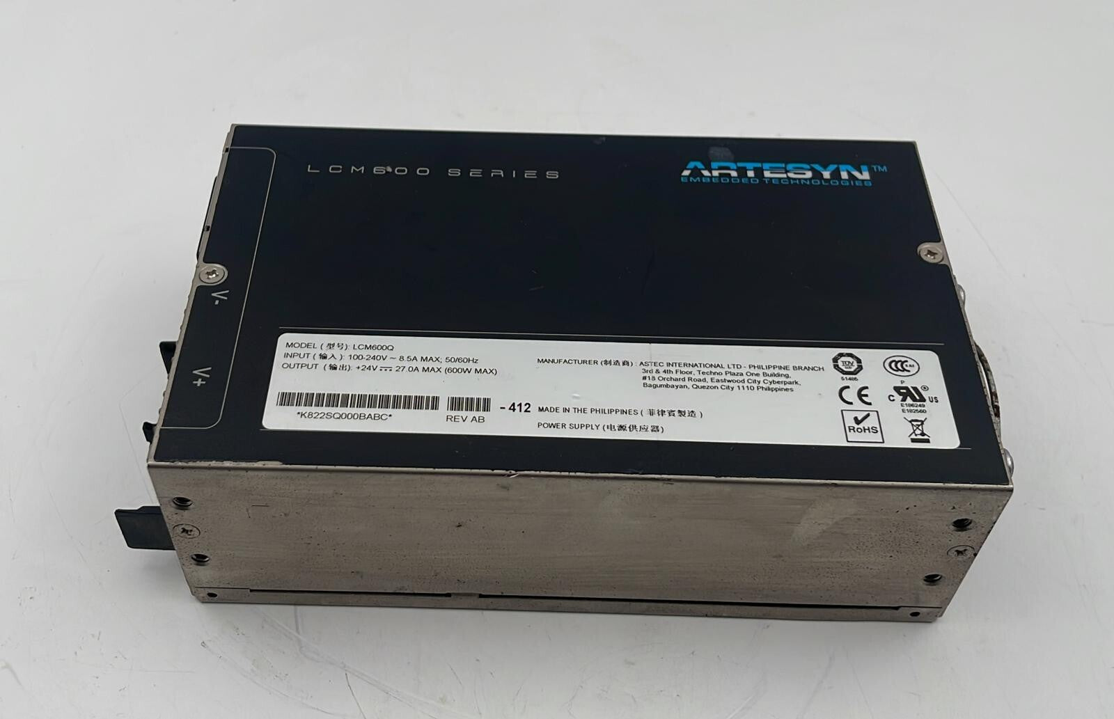 ARTESYN LCM600Q Power Supply  240V 60Hz