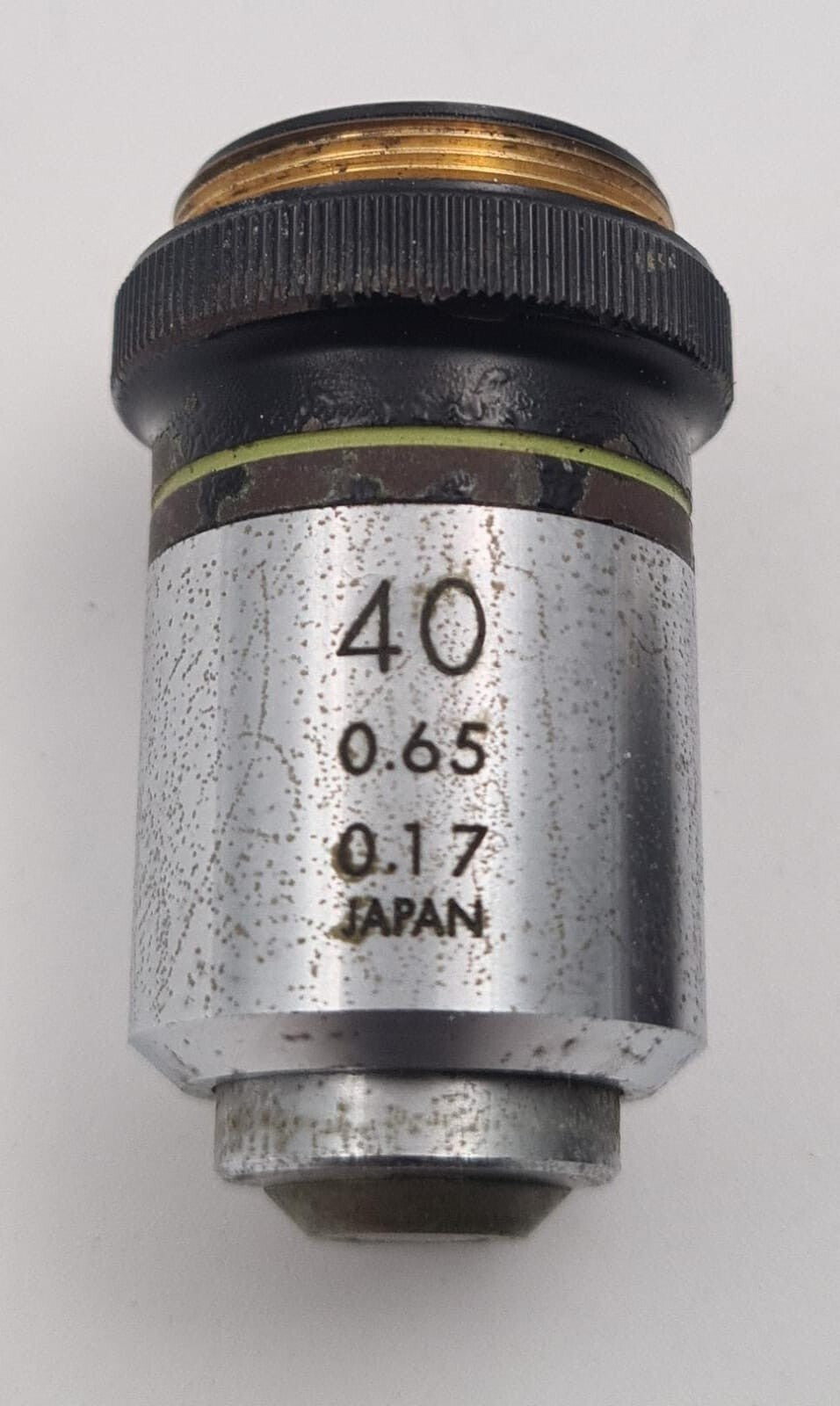 Olympus microscope objective lens with Olympus Tokyo marking
