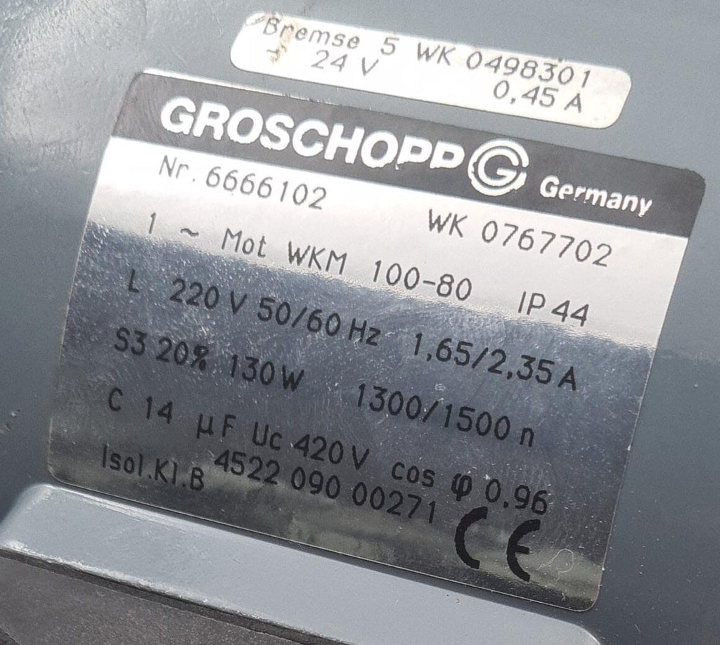 GROSCHOPP Bremse WK 0498301 0767702 / 4522 090 00271 MOTOR for PHILIPS BV