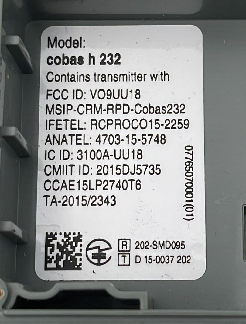 Roche Cobas h 232 Cardiac Meter Monitor 04901142