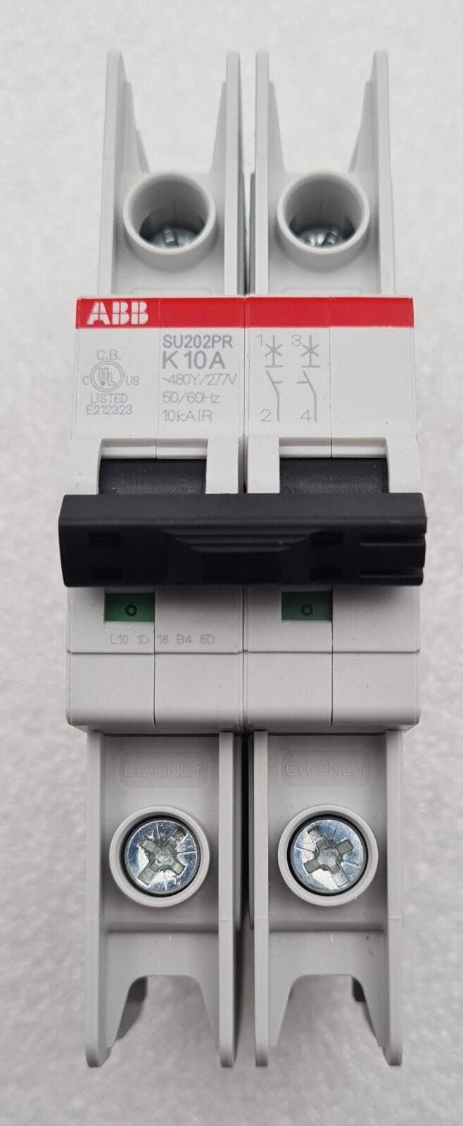 [LOT OF 4] NEW - ABB SU202PR-K10A Circuit Breaker 2CDS 272 327 R0427 2X10A