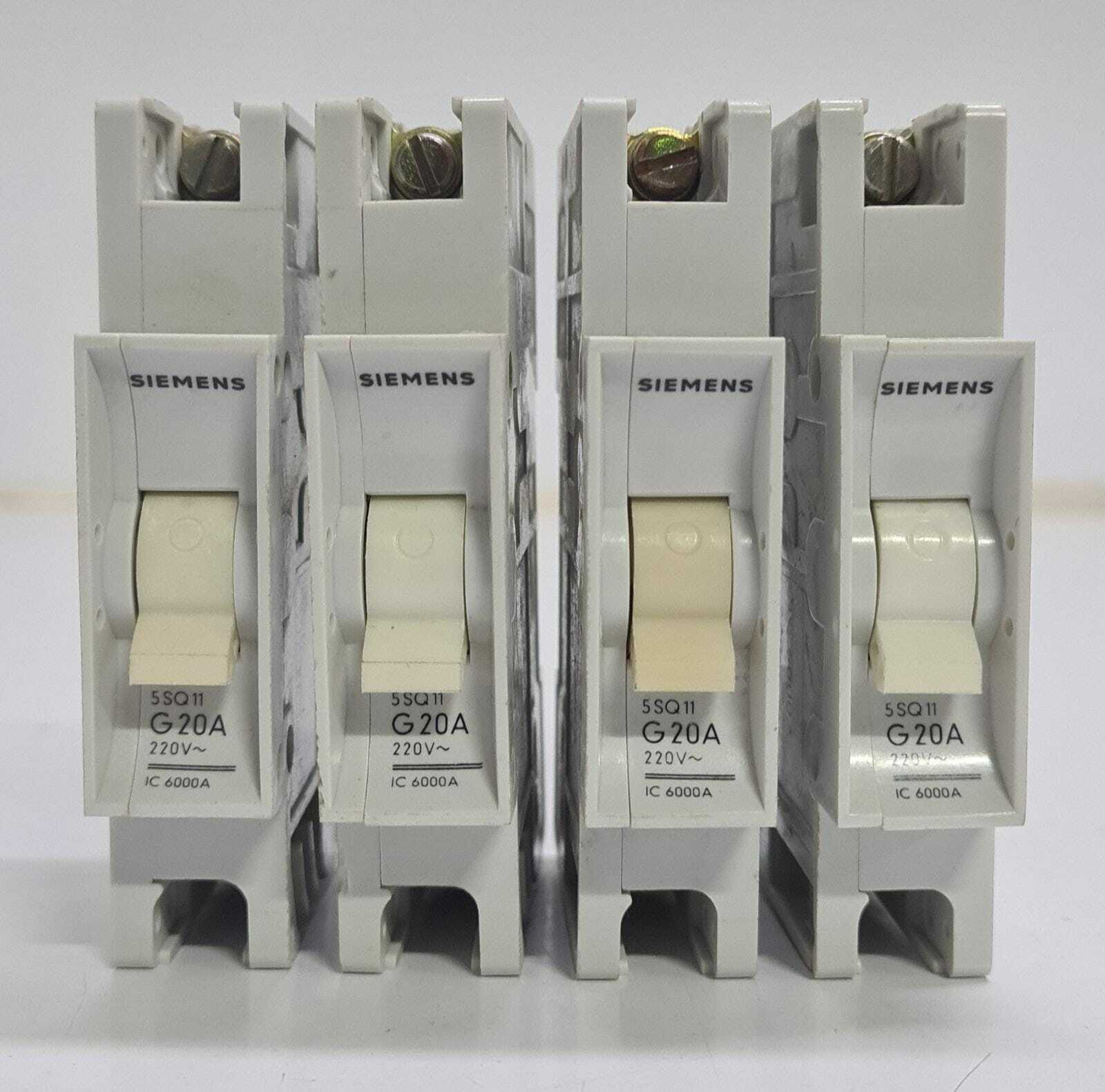 [LOT OF 4] Siemens 5SQ11 Miniature Circuit Breaker for 220/380V