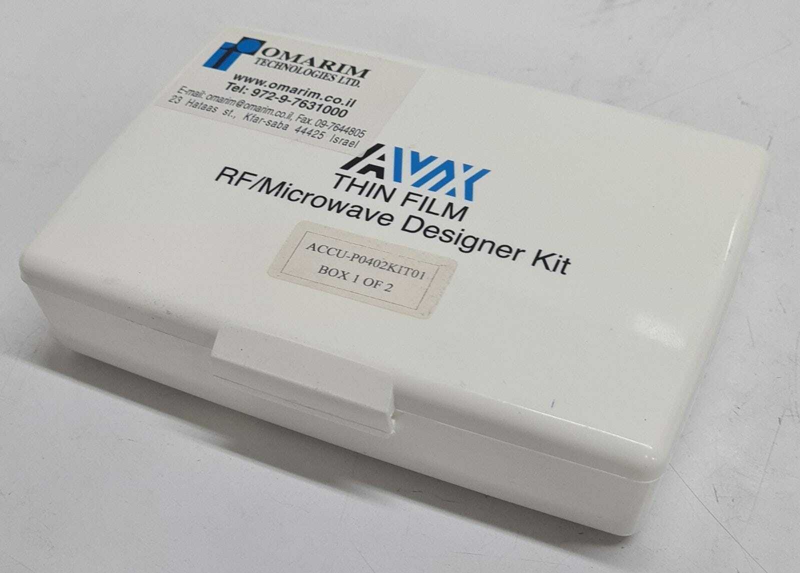 AVX Thin Film RF Microwave Designer Kit ACCU-P0402KIT01 Type1300 0.1pF-2.0pF #1