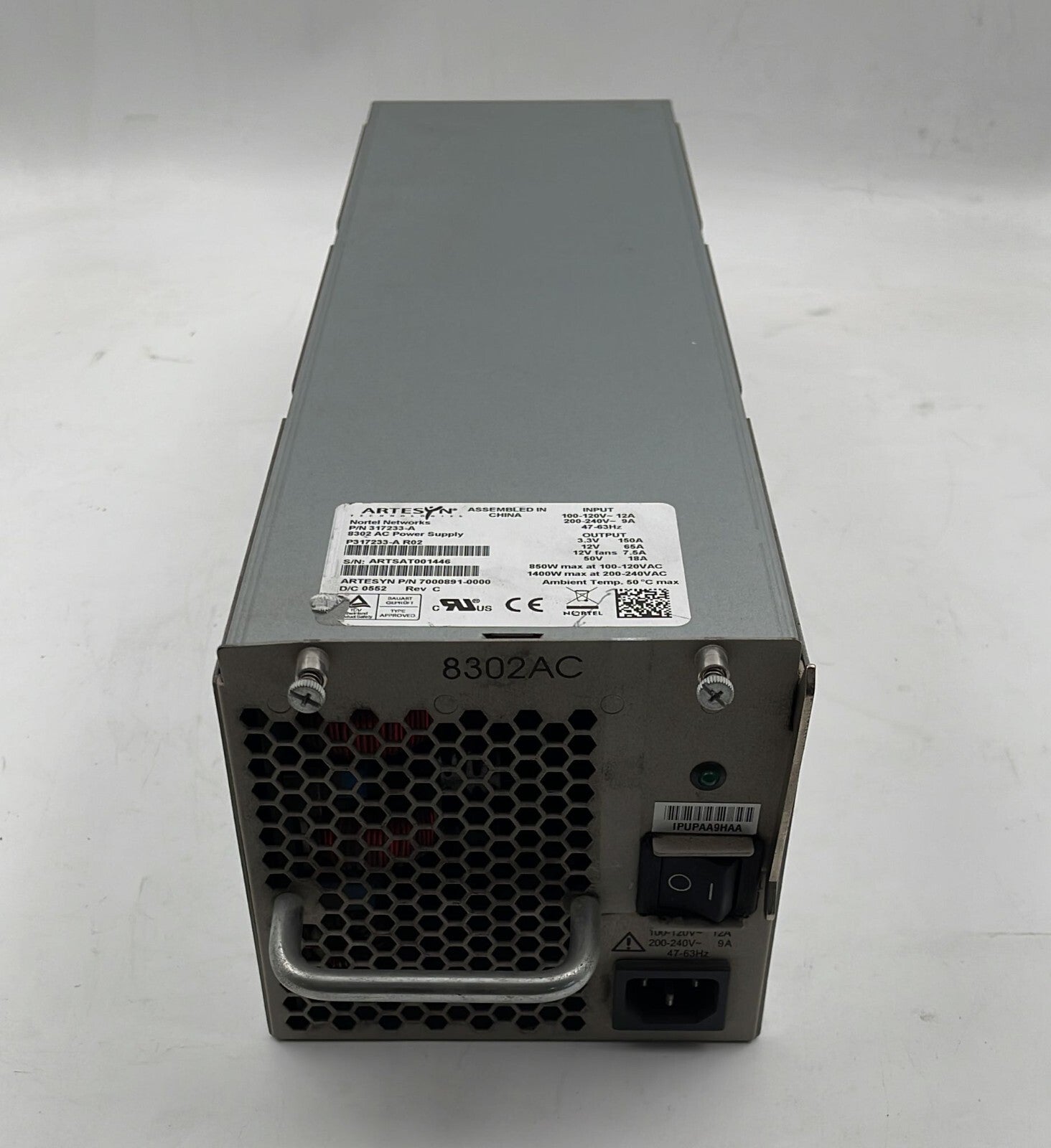 Nortel Network 317233-A 8302 AC 8302 AC Power Supply Artesyn 7000891-0000