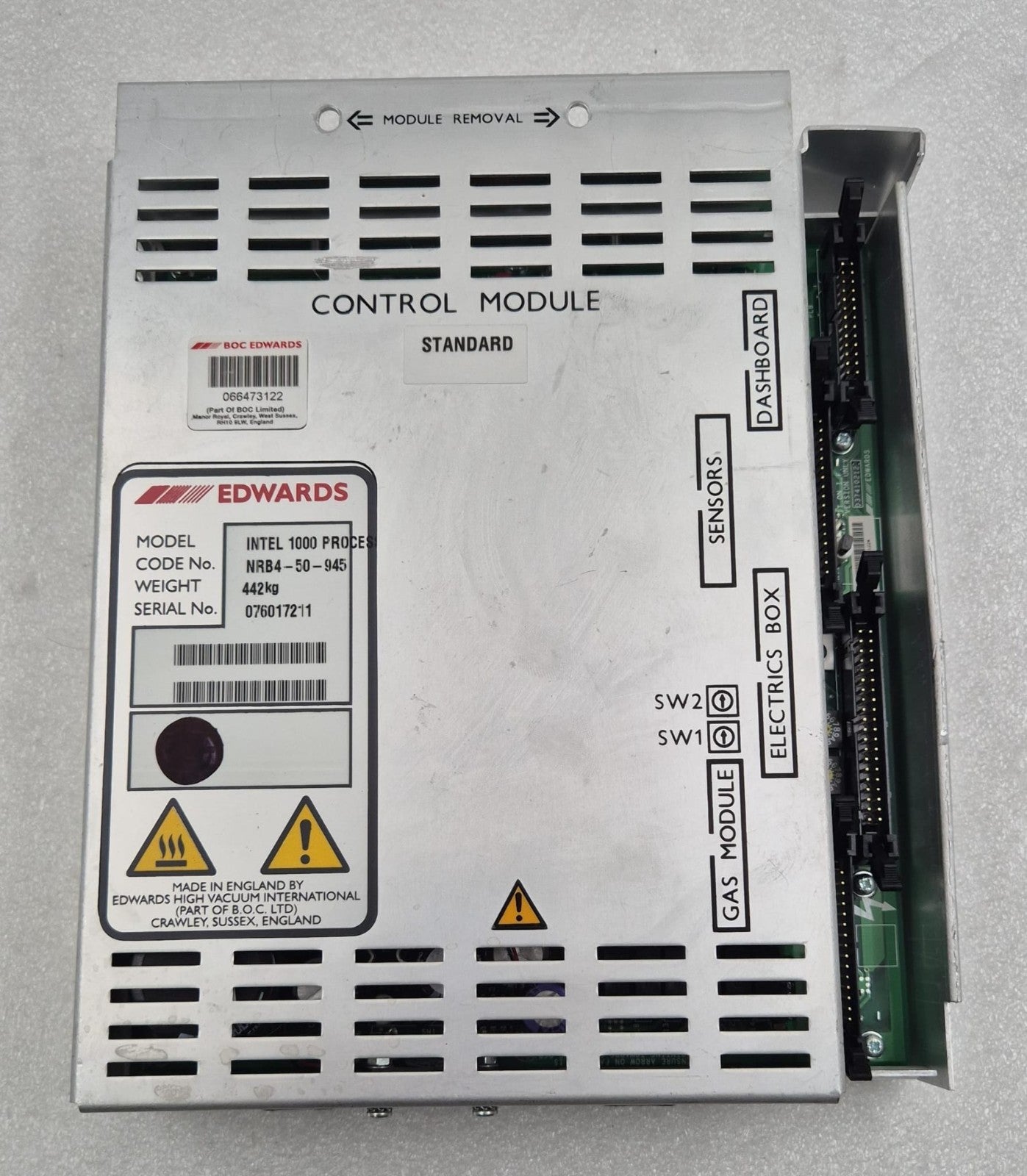 EDWARDS STANDARD Control Module NRB4-50-945 INTEL 1000 PROCESS PCB D37410212