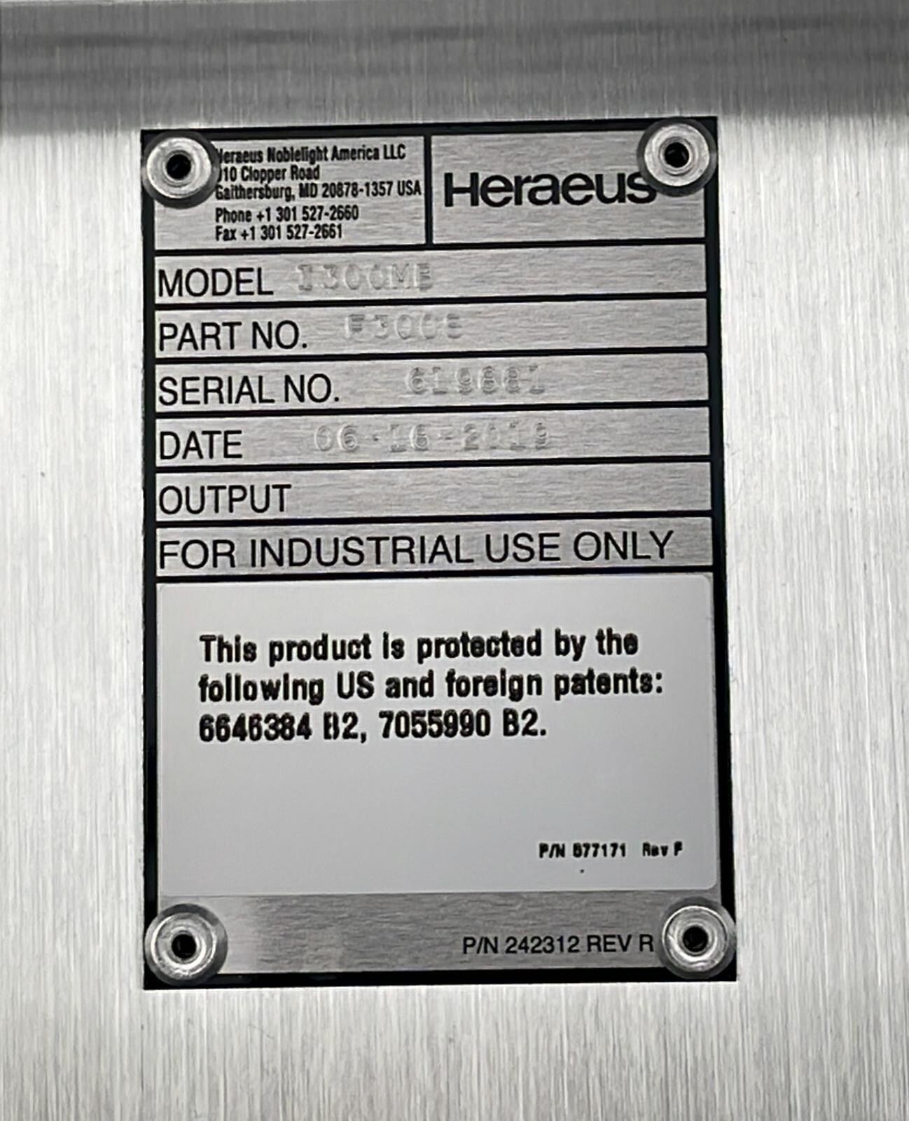 Heraeus I300MB Fusion UV Systems F300S Light Curing System For UV Rays **AS-IS**