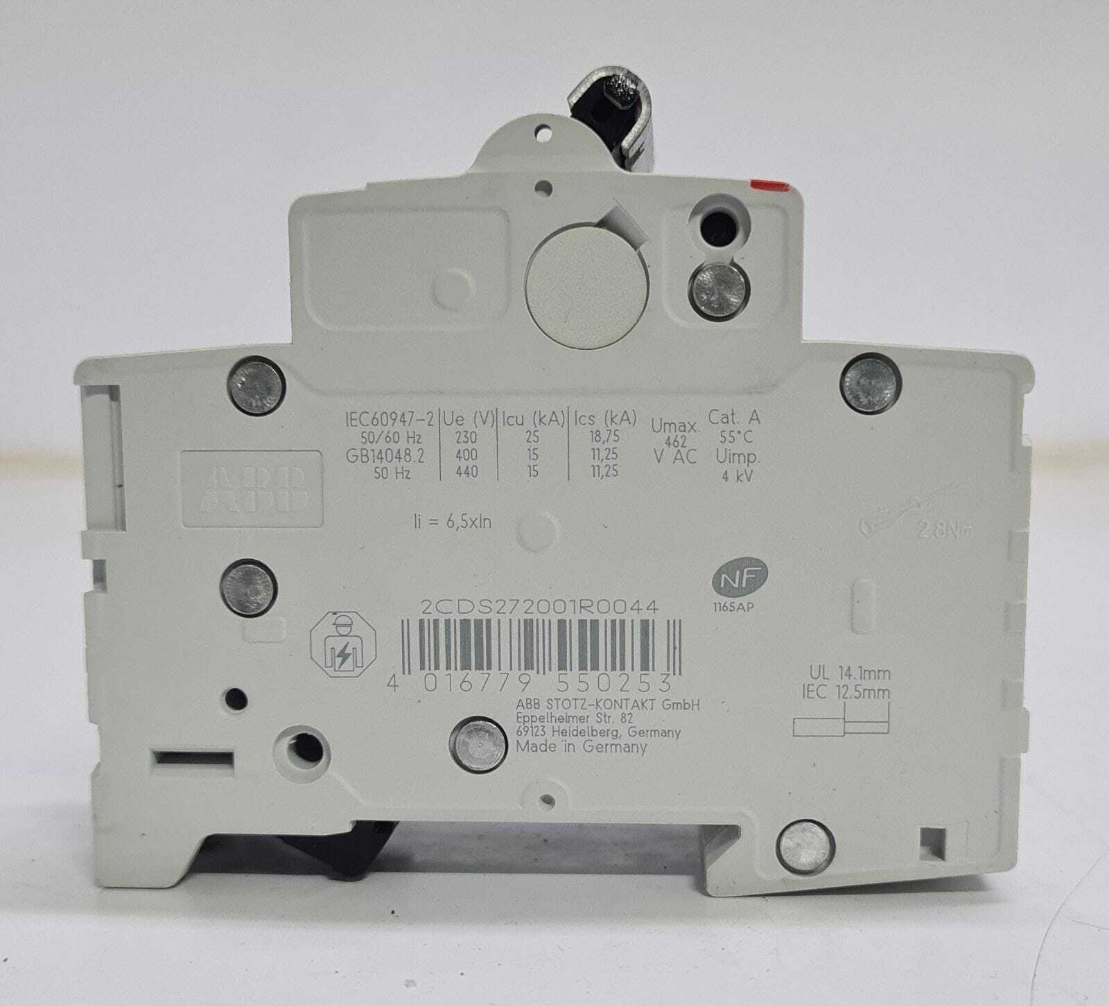 [LOT OF 5] NEW - ABB Circuit Breaker Air Switch S202M-C4 2POLE 4A