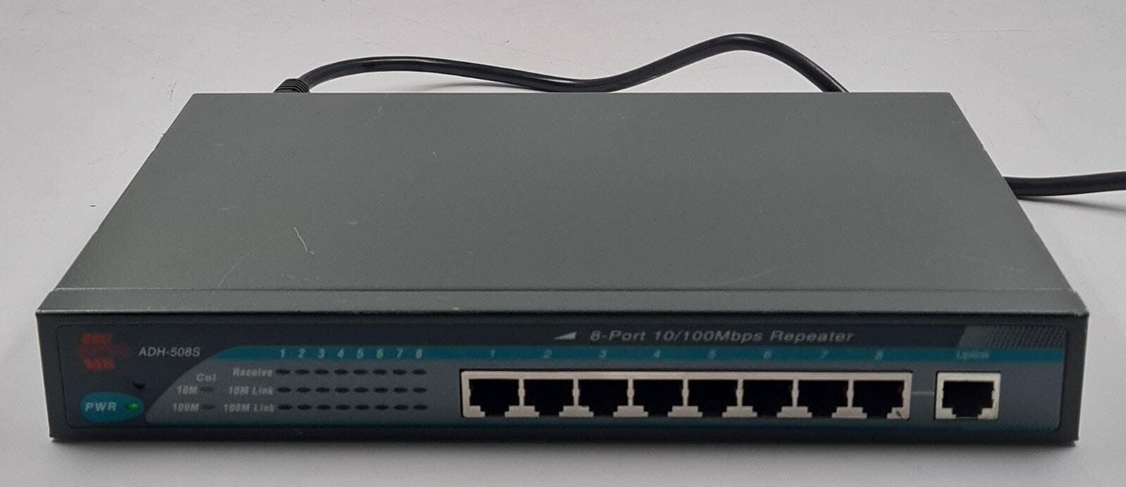 ADDTRON ADH-508S 8-Port 10/100 Mbps Repeater Dual Speed External Hub Ethernet