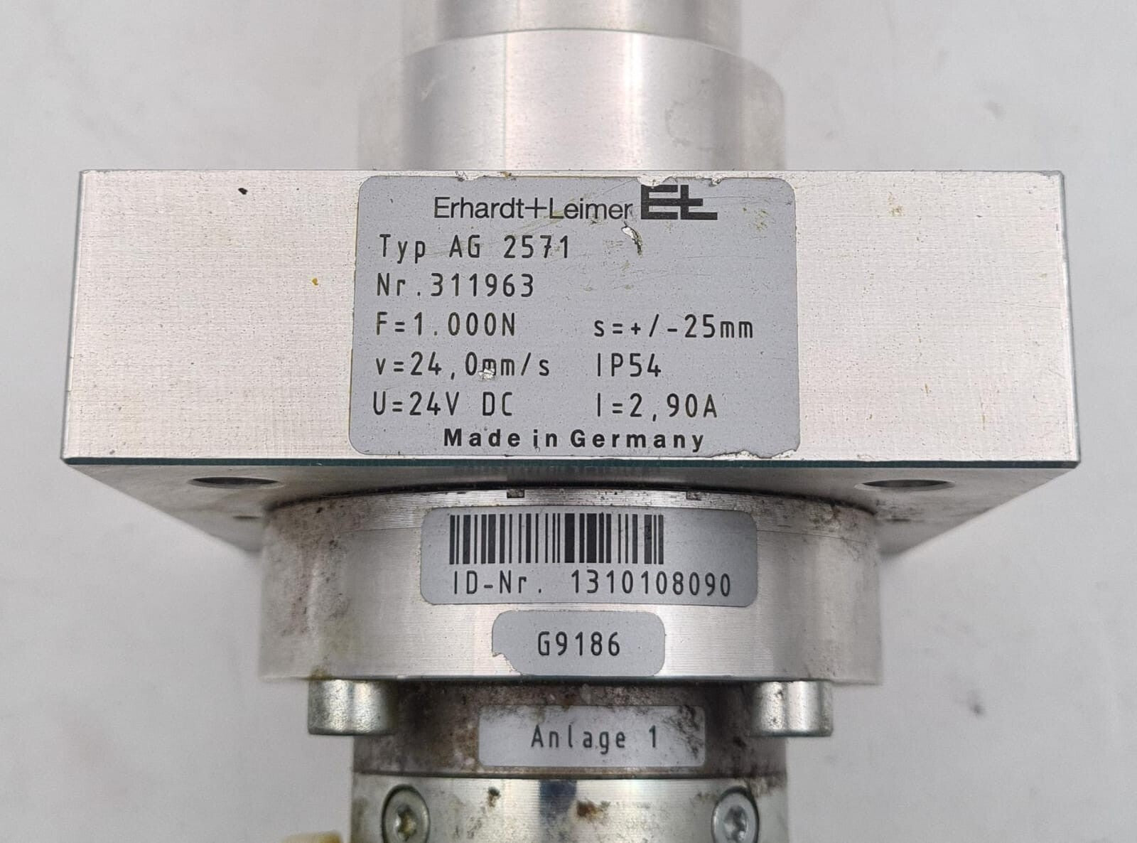 Erhardt+Leimer AG 2571 311963 Linear Actuator +/-25mm 1000N W/ GR 53X58 Motor