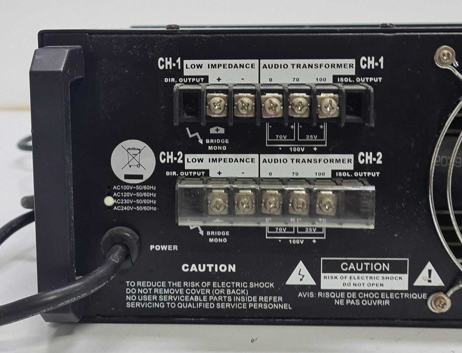 Phonic Icon 700 Professional Amplifier Contactor Power