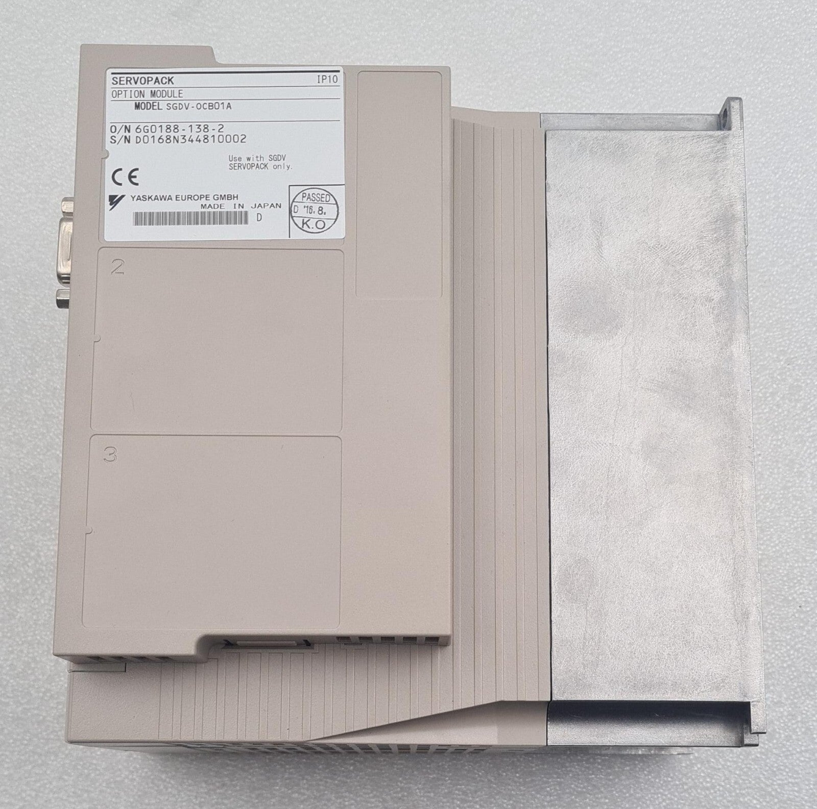 Yaskawa Servopack SGDV-120AE1A008000 200V AC servo drive with front control panel and industrial connectors