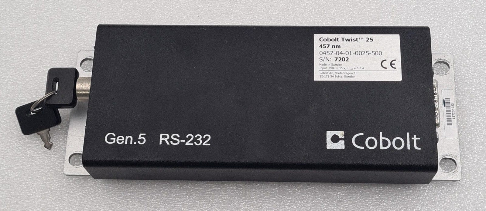 Cobolt Zouk Twist 25 457nm 0457-04-01-0025-500 Gen.5 RS-232 LASER DEVICE