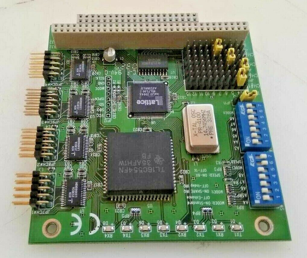 Advantech PCM-3641 4 port RS-232 High Speed Pc 104 Module Daq Communication
