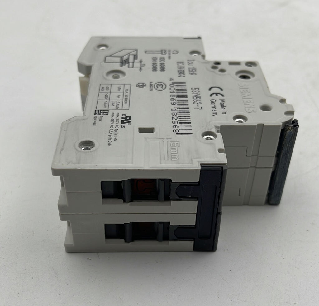 [LOT OF 2] Siemens 5SY4 563-7 Miniature circuit breaker C 63 1+N 230V