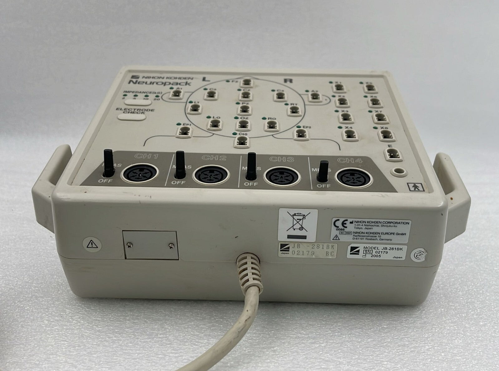 NIHON KOHDEN Neuropack JB-281BK Control Box **AS IS