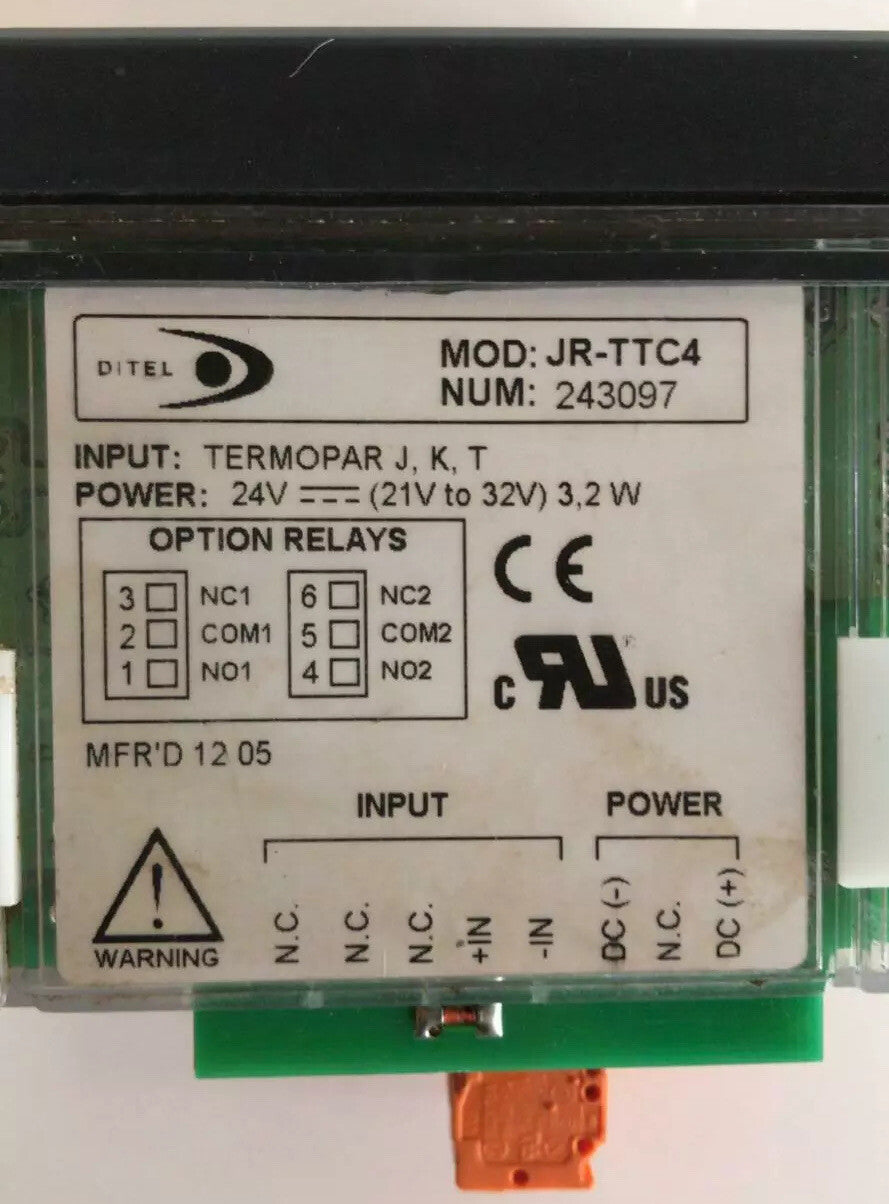 Ditel Universal Digital Indicator Temperature And Resistance Input Junior JR-TTC