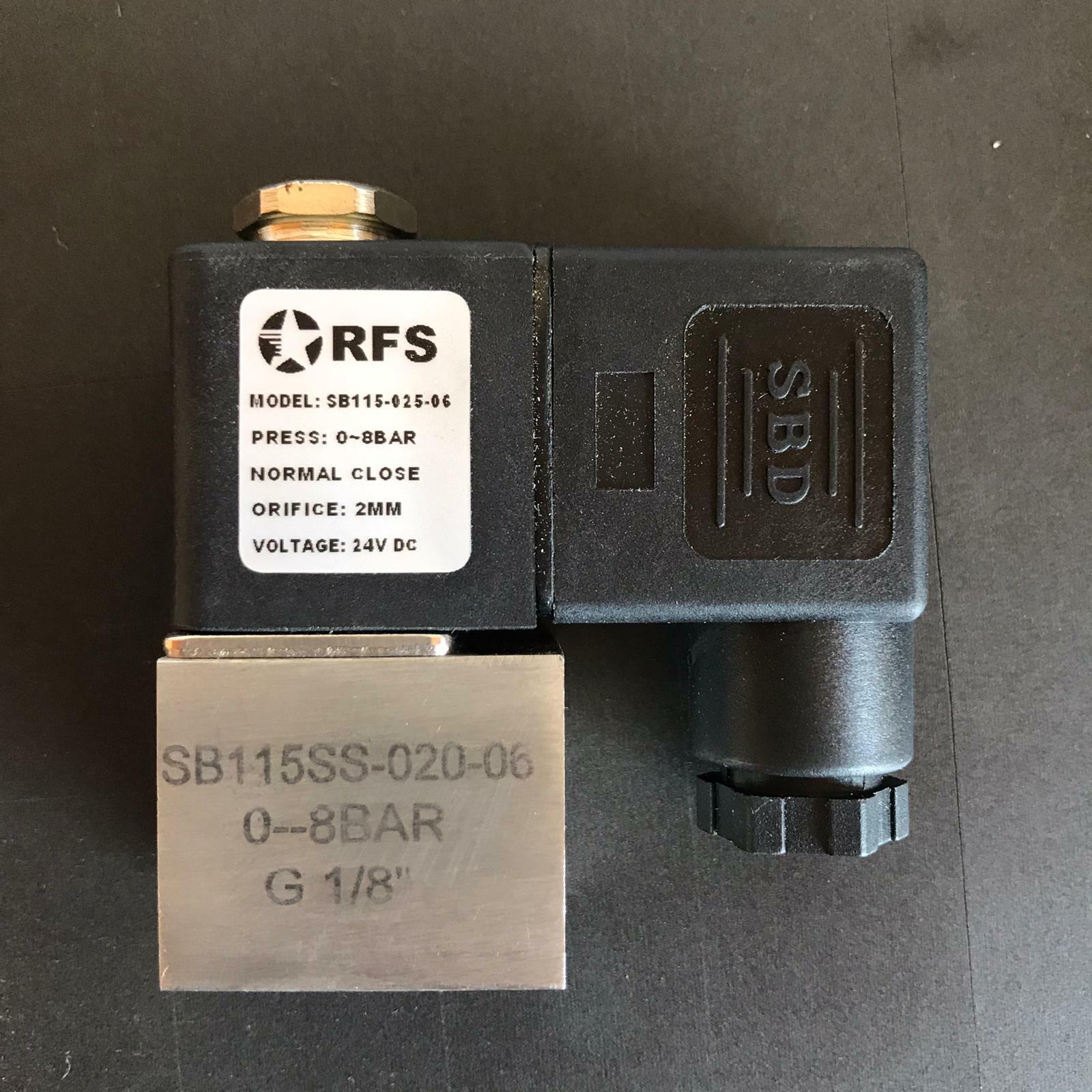 RFS SOLENOID VALVE Electromagnetic SB115-025-06 0-8Bar g 1/8"