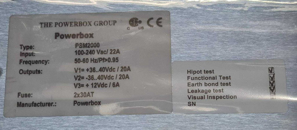 Powerbox PSM2000 Power Supply 4022 430 07262 - NEW