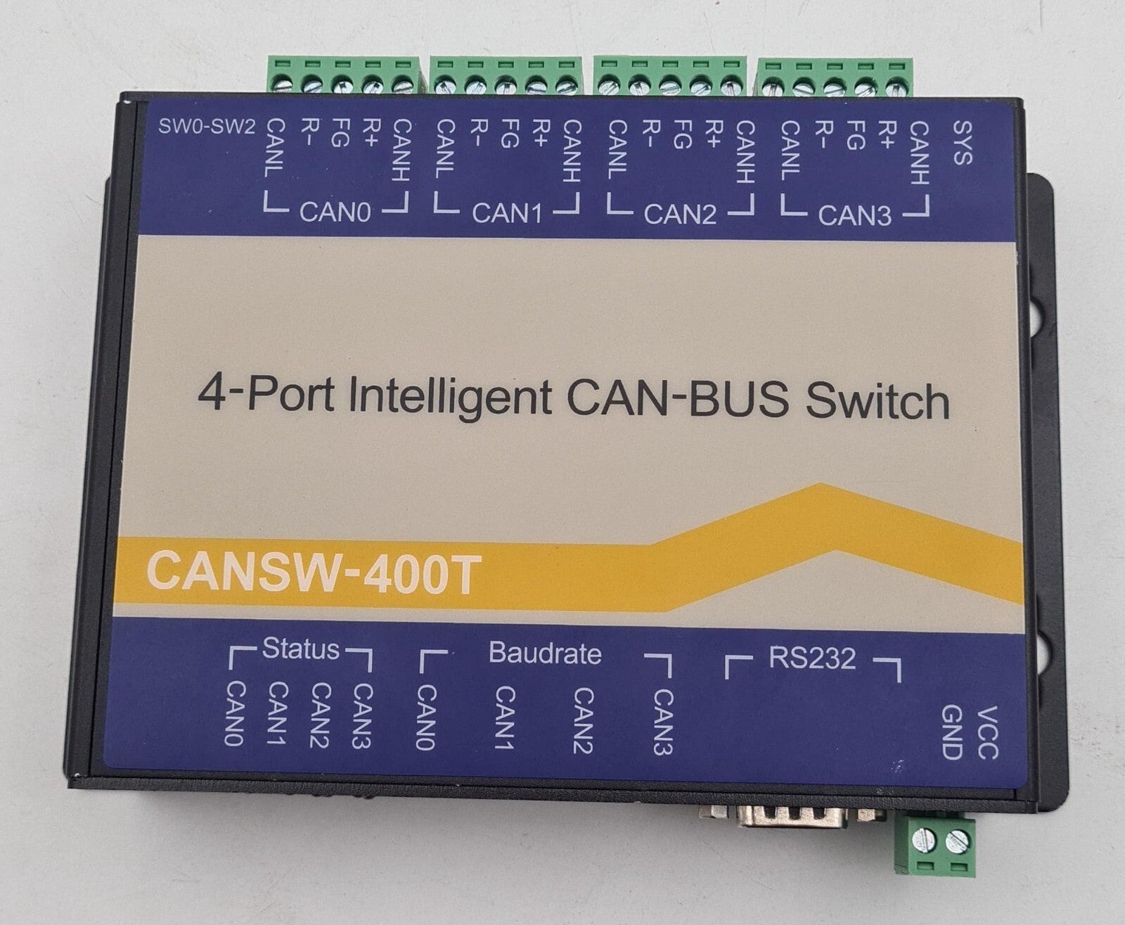 NEW - CANSW-400T 4-Port Intelligent CAN-BUS Switch HUB embedded-soc