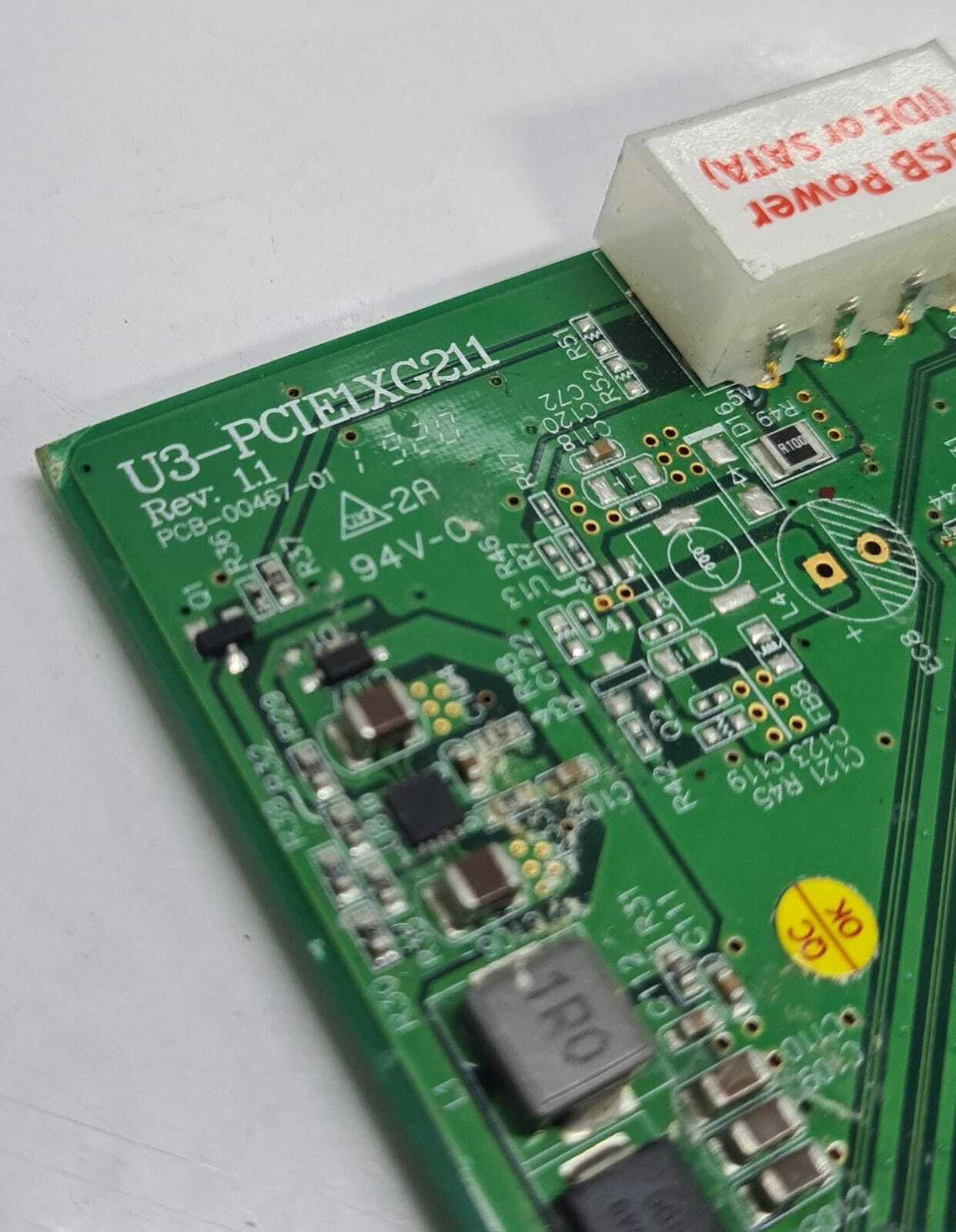 DELOCK U3-PCIE1XG211- 13 Rev: 1.1 PCB-00467-01 4-Port USB to PCIE Card