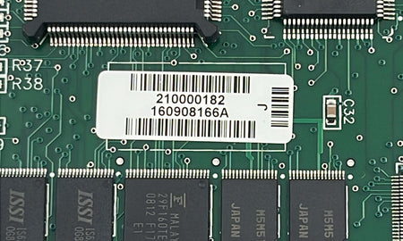 Waters 210000182 PCB serial label close-up