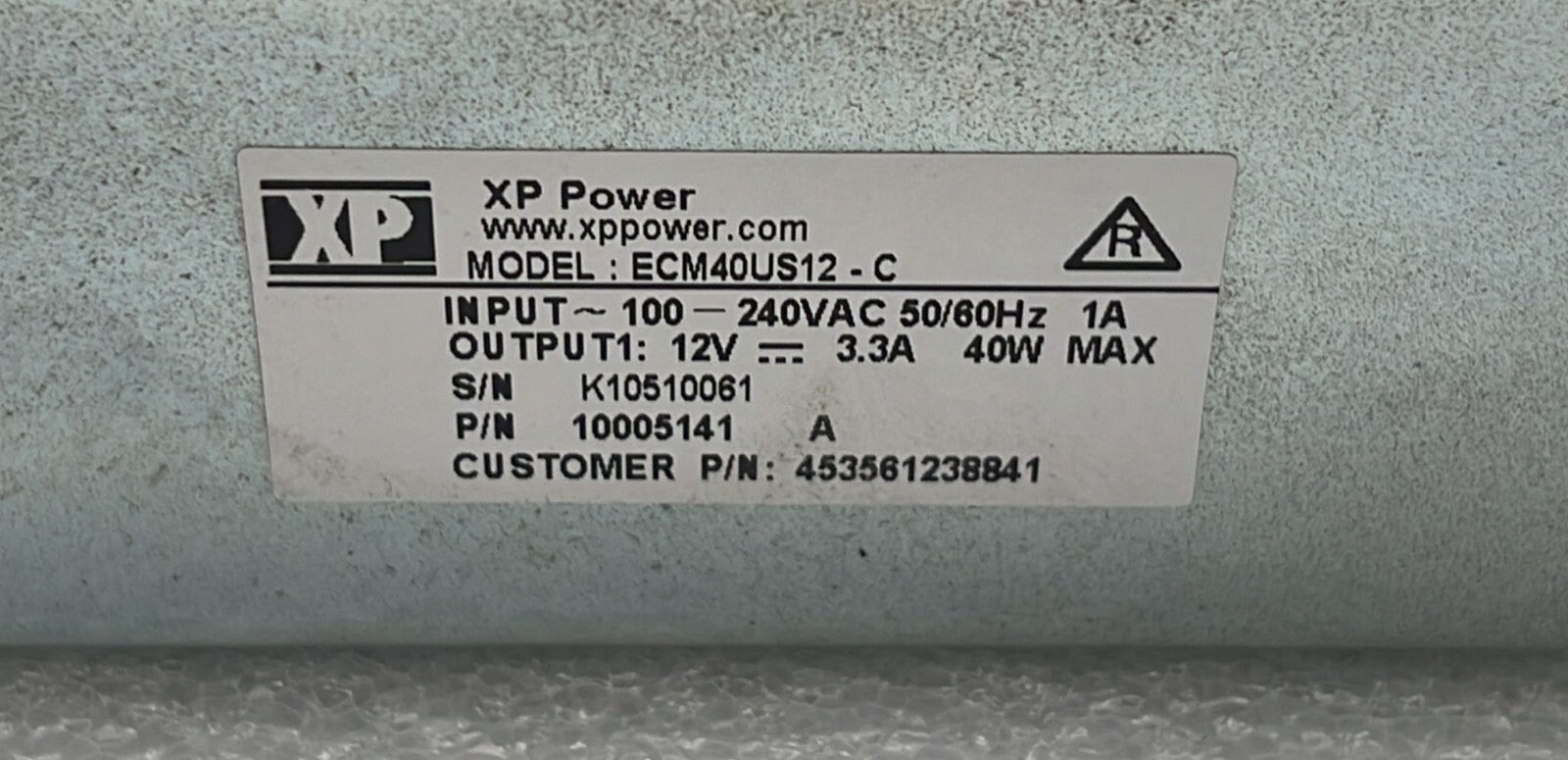[LOT OF 2] XP Power ECM40US12-C Power supply 10005141 12V 3.3A 40W