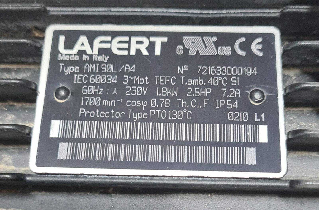 Lafert Motor AMI90L / A4 for TechnoGym TGYM Treadmill 2.5HP 1700RPM