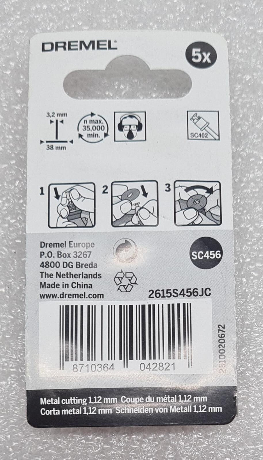 [LOT 5] NEW - DREMEL EZ SC456 SpeedClic Metal Cutting 2615S456JC Kit 5x Discs