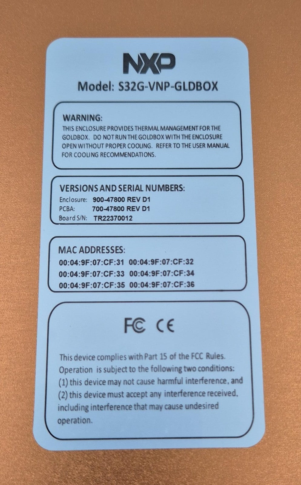 *NEW* NXP S32G-VNP-GLDBOX Development Platform Vehicle Network Processor KIT