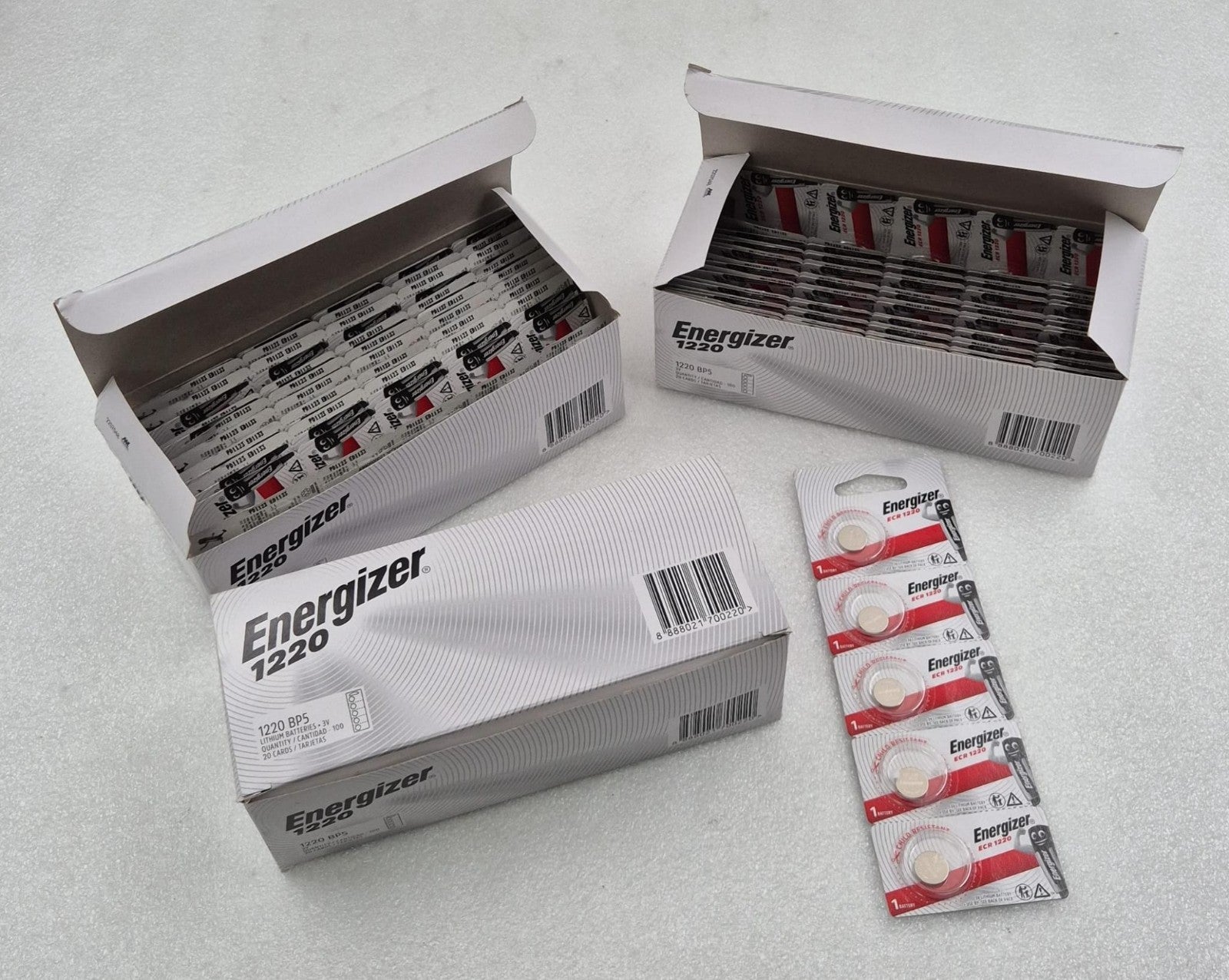 [LOT 59] PACK 5 UNITS - Energizer ECR 1220 CR1220 Lithium 3V Battery Cell *NEW*