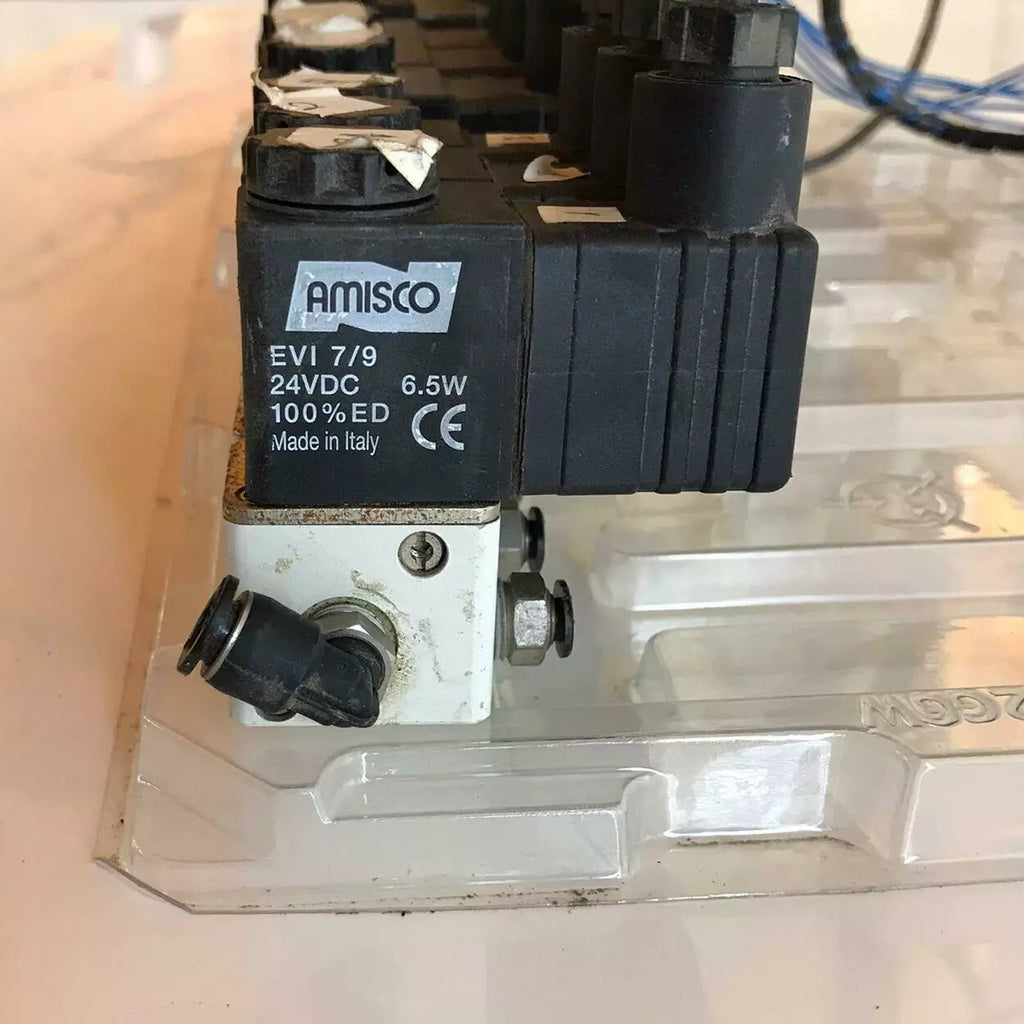 12 Pcs AirTAC 3V1-06 Solenoid Valve Manifold W/ IP65 Solenoid Coil