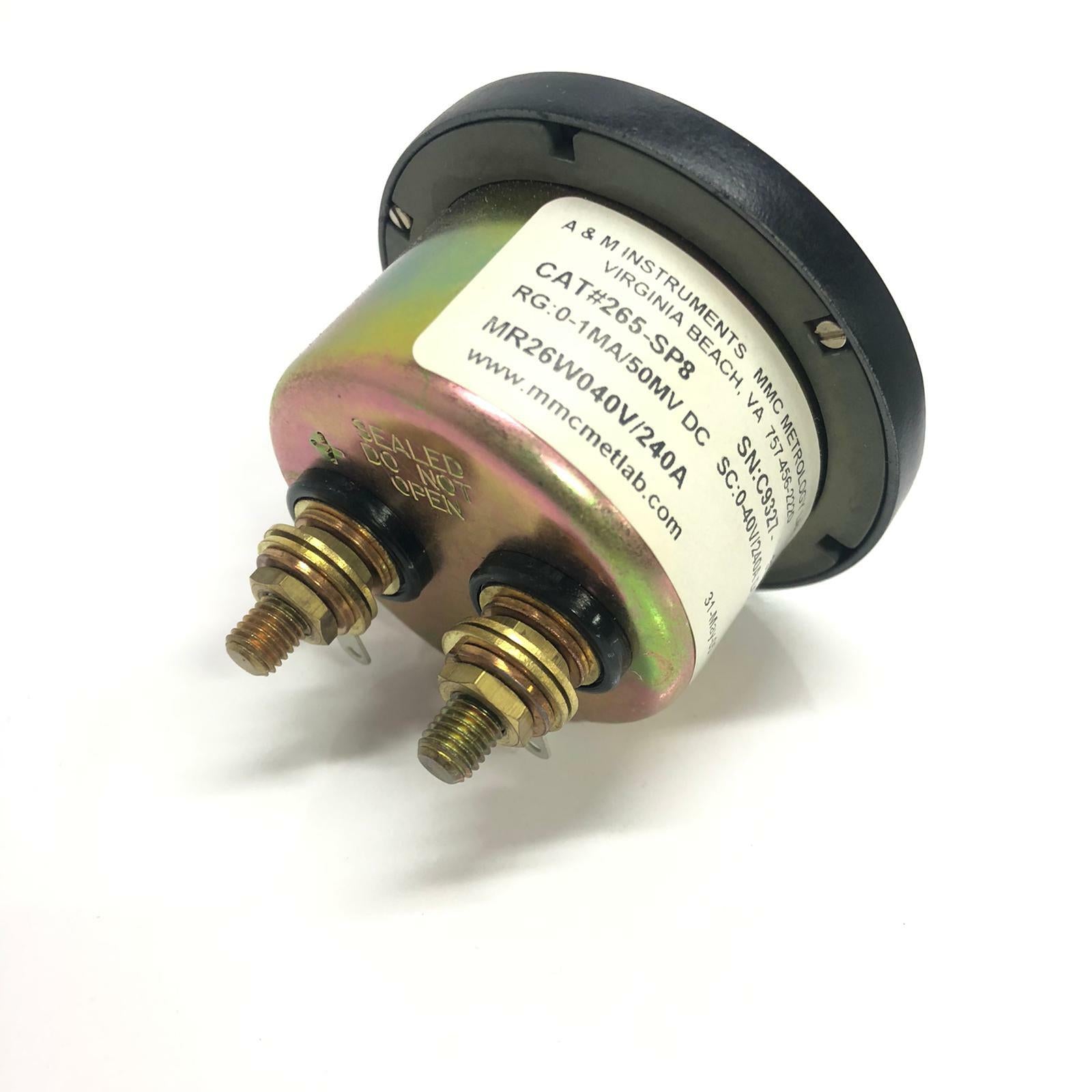 A M Instruments Cat 265Sp8 Sn C 9327 33 Rg 0 1 MA 50 Mv Dc Sc 0 40 V 240 A Dc