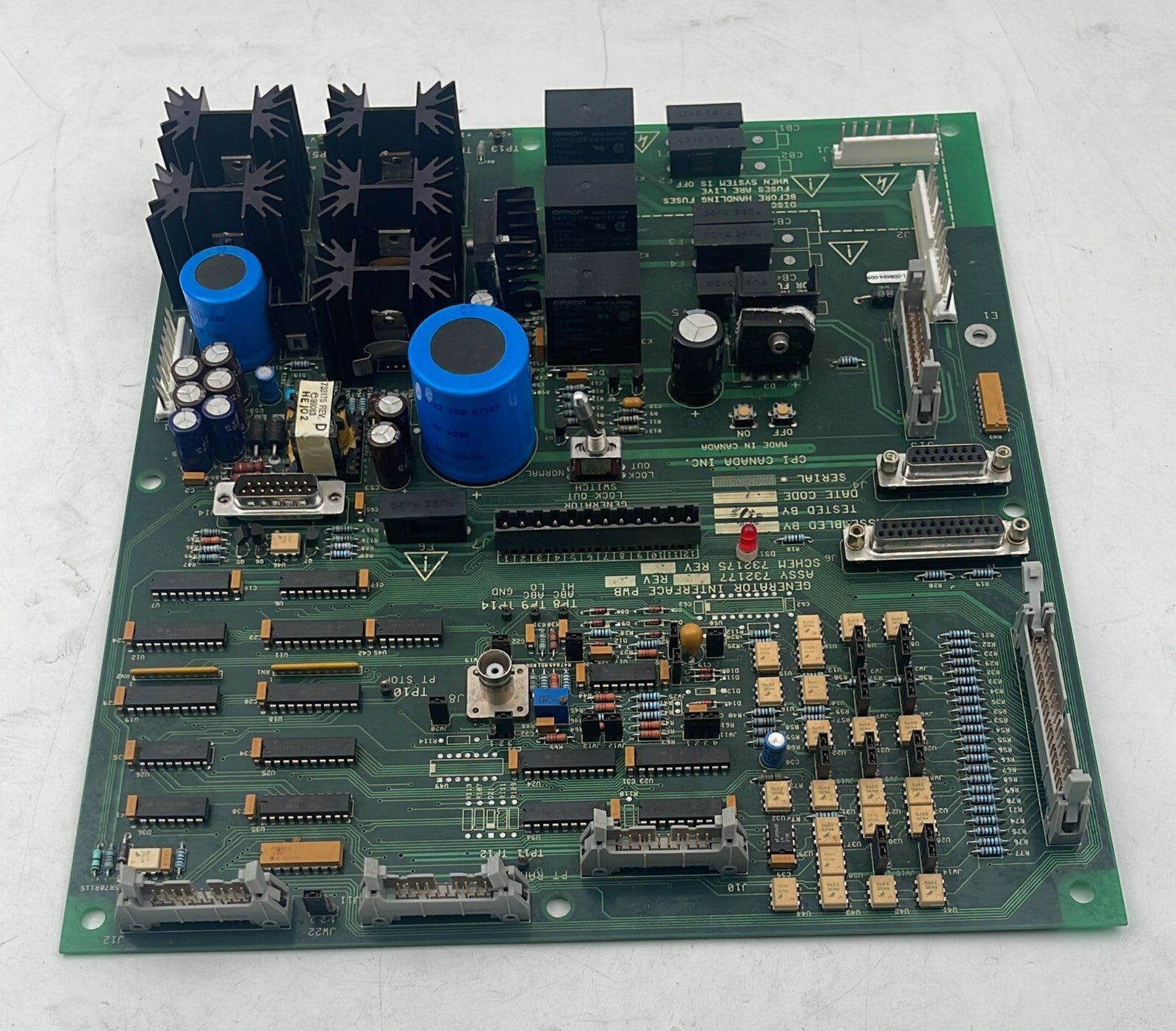 X-Ray Generator Interface INDICO CPI Board PWB 732177 SCHEM 732175 PWB 732176