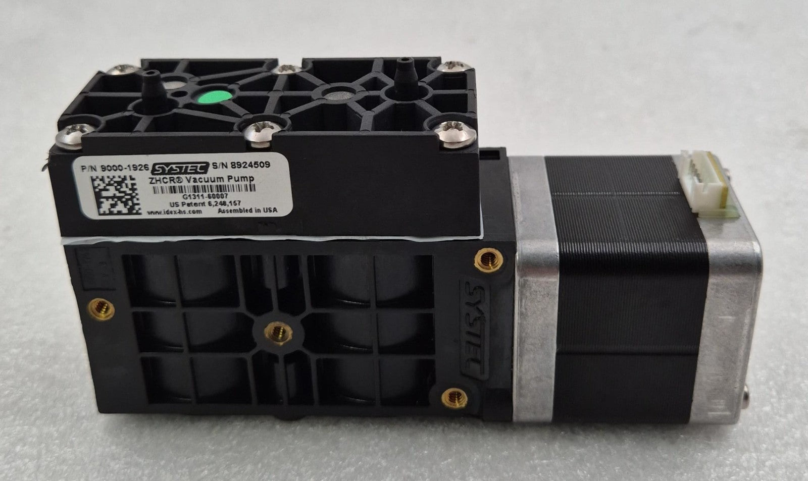 SYSTEC 9000-1926 ZHCR G1311-60007 Vacuum Pump w/ Minebea 5412-0008 Stepper Motor