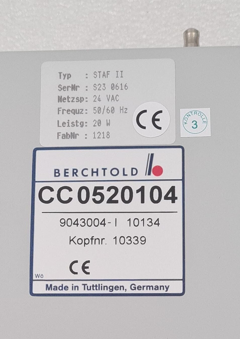 BERCHTOLD ChromoVision CCAF II LAMP 1200 & AF II STAF II 1218 Camera System CASE