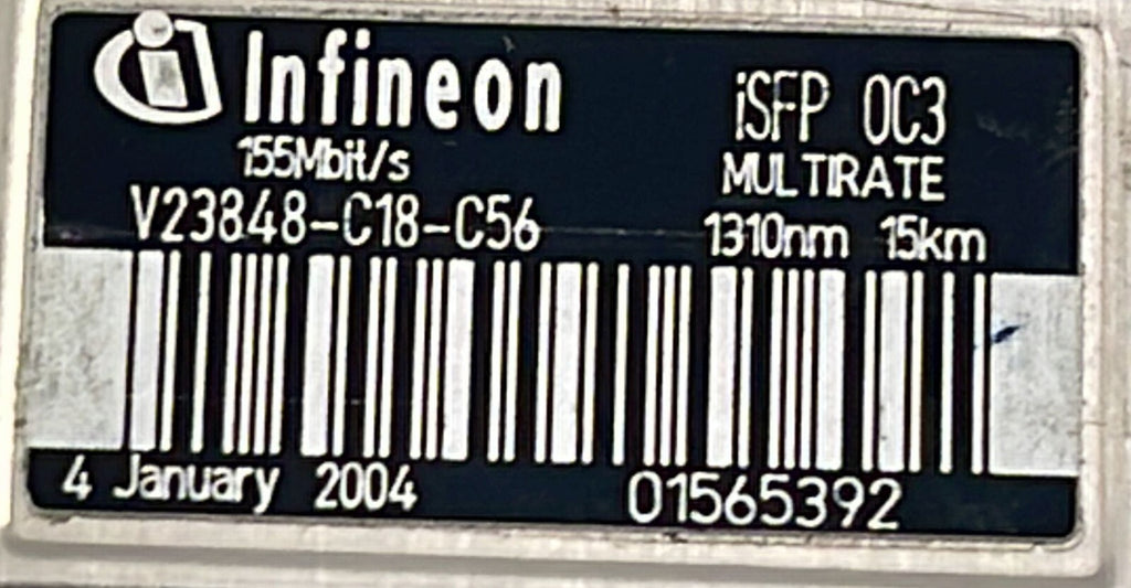 [LOT OF 2] Infineon iSFP 0C3 MULTIRATE 1310nm 15kn V23848-C18-C56