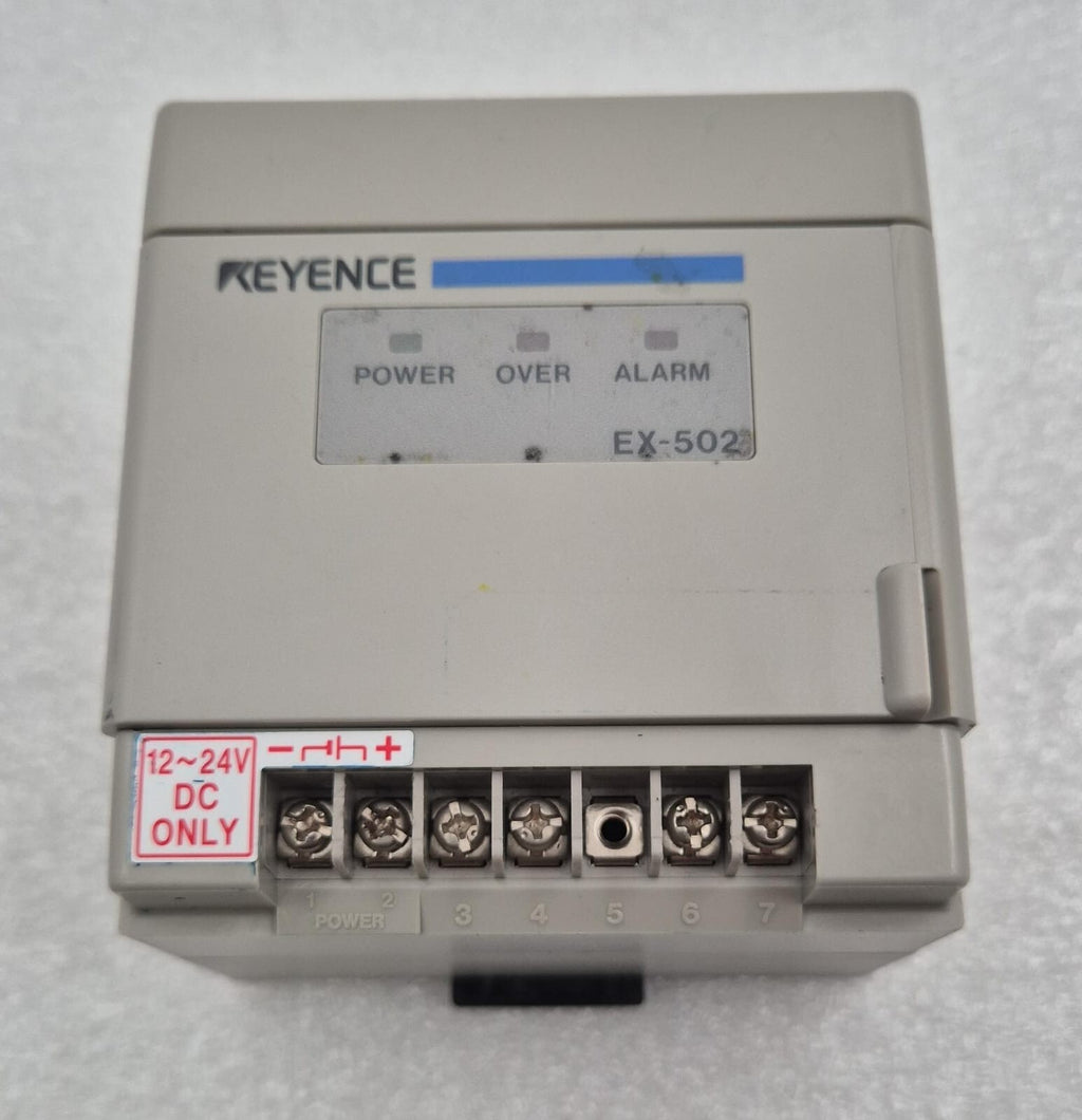 KEYENCE EX-500 SERIES EX-502 Digital Optical Fiber Amplifier Controller 12-24V