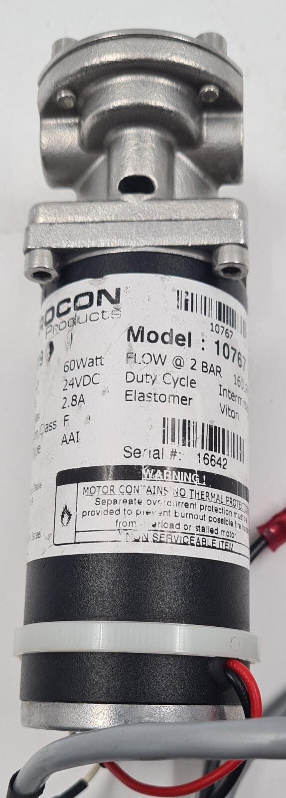 PROCON PRODUCTS Gear Pump 10767 AAI 60W 24VDC 2.8A 2 Bar