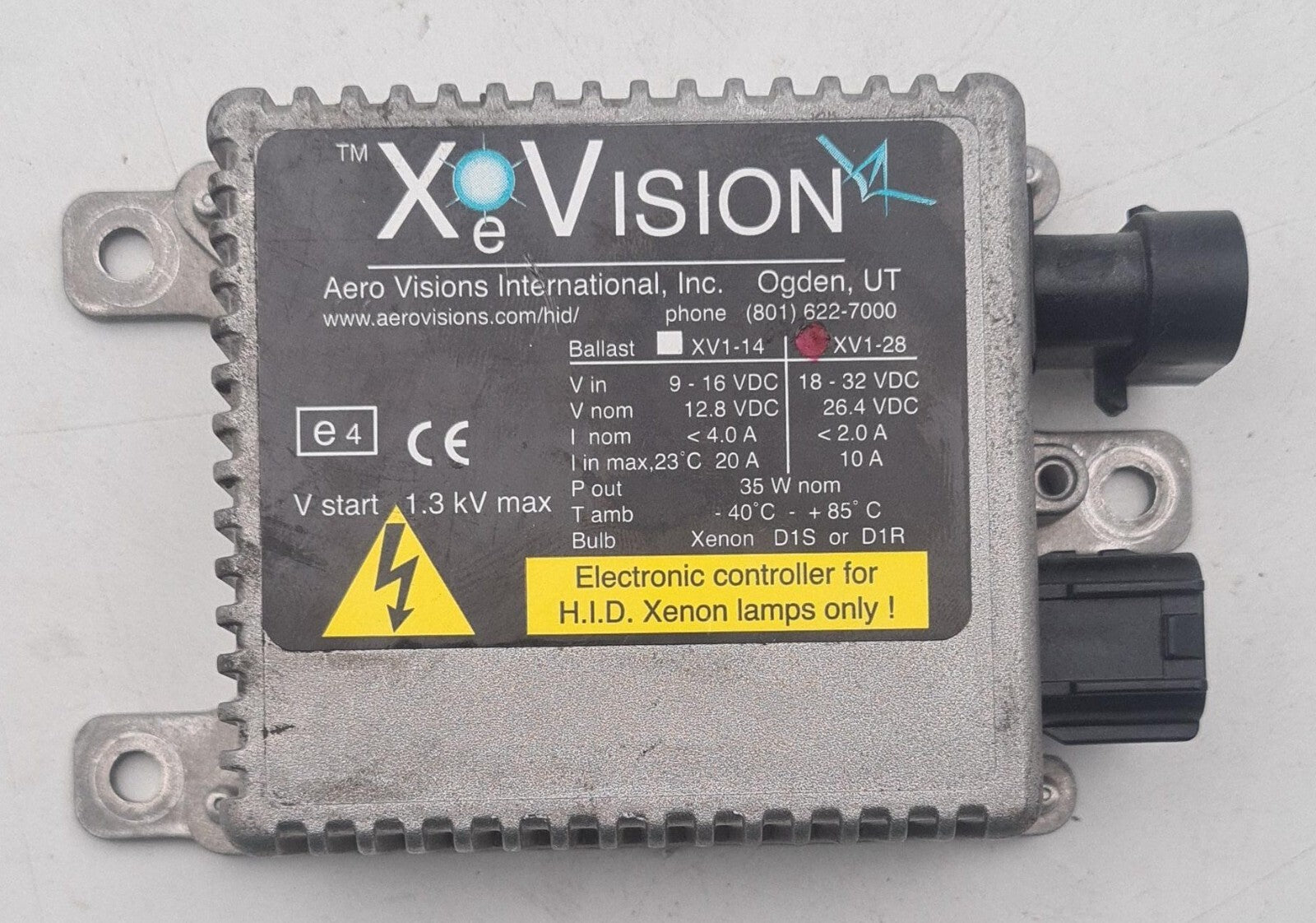 Aero Visions Xe Vision XV1-28 Electronic Controller for HID Xenon Lamp 1.3kV