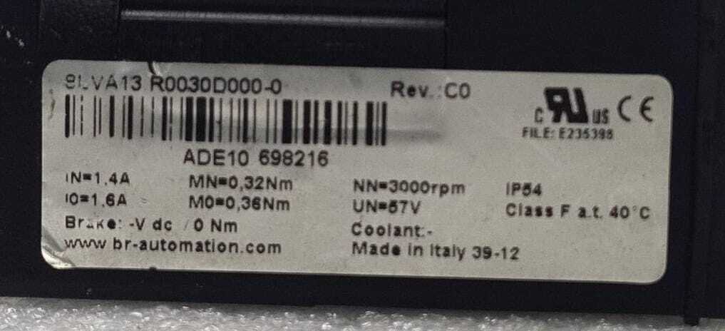 B&R Automation 8LVA13.R0030D000-0 Stepper Servo Motor