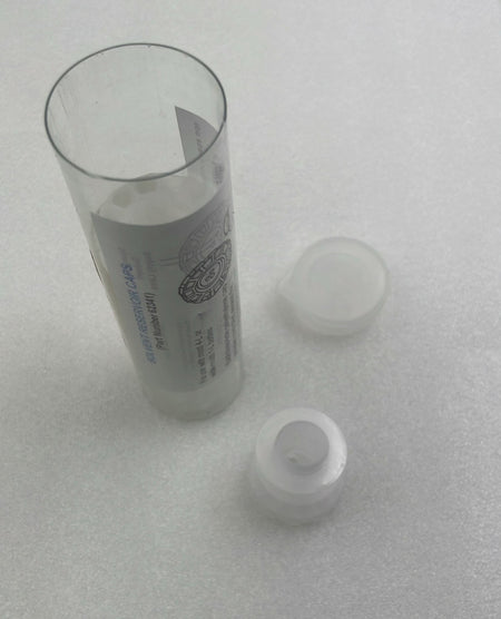 Waters HPLC solvent cap and inserts removed from tube