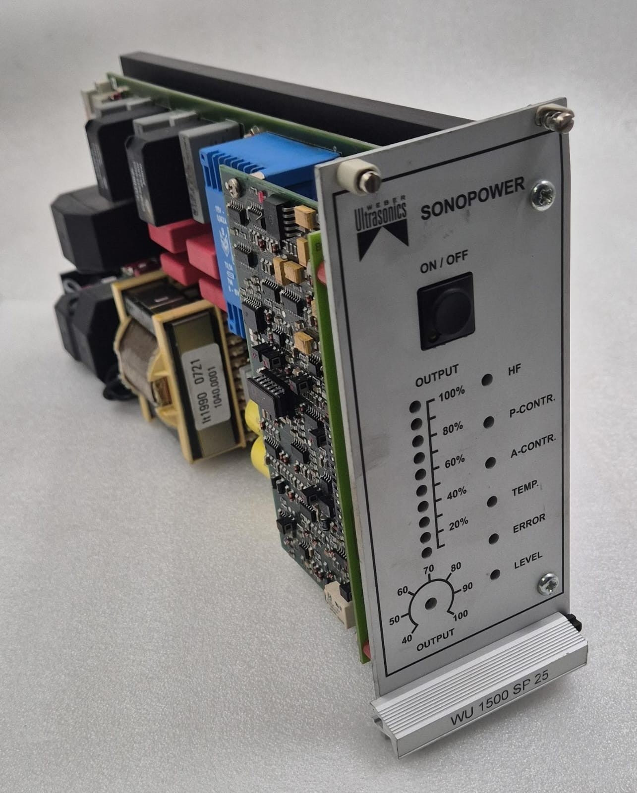 WEBER Ultrasonics SONOPOWER WU 1500 SP 25 control module front view