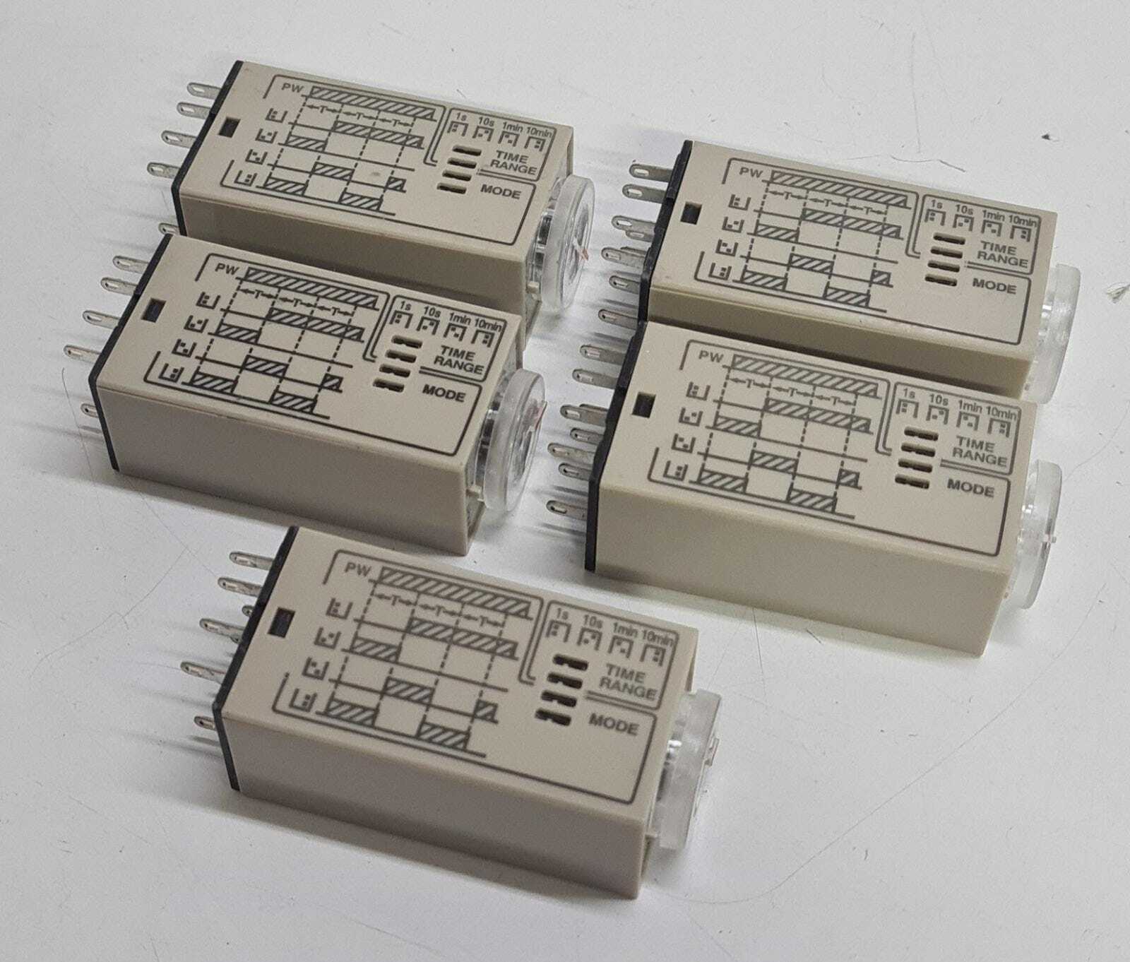 [LOT OF 5] OMRON H3YN-2 4547648117968 GB14048 Timer Relay 24 vdc