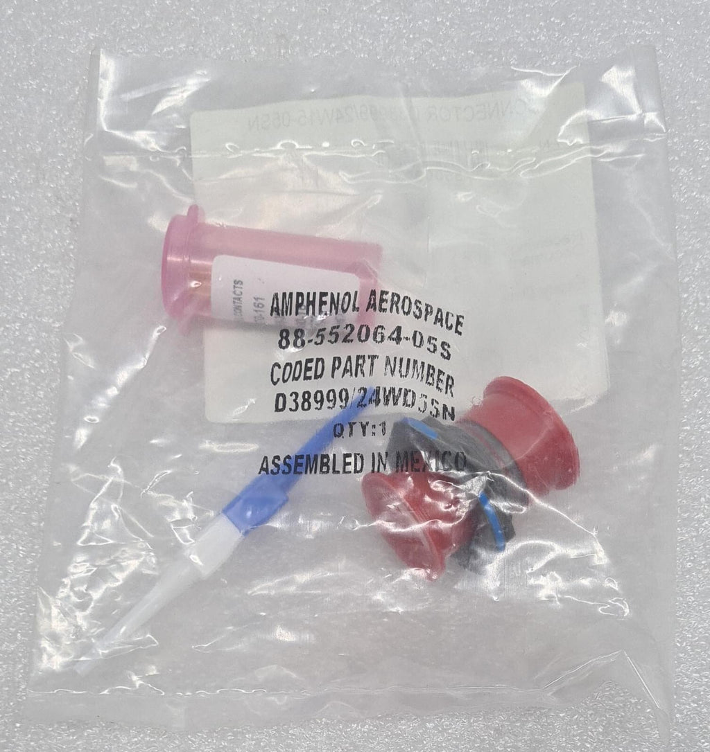 NEW SEALED - Amphenol D38999/24WD5SN Circular MIL Spec Connector 88-552064-05S