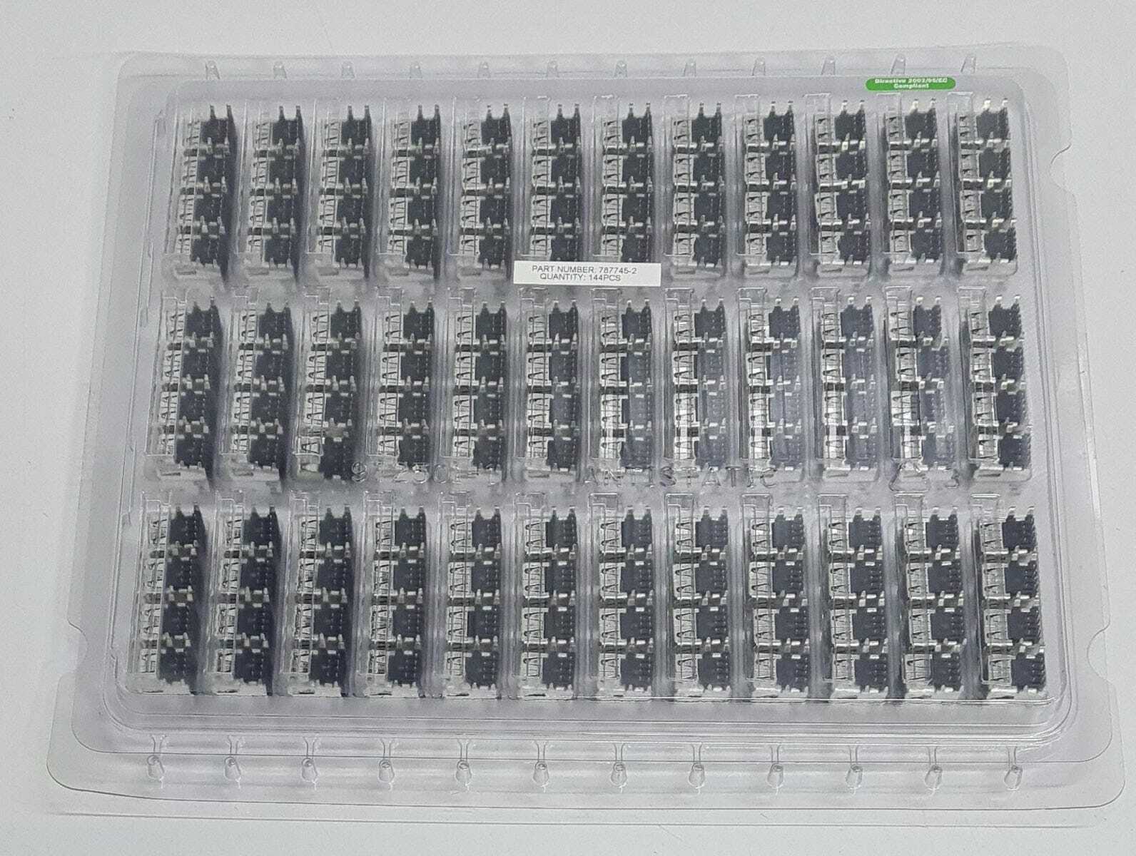 [LOT OF 144] NEW - AMP 5787745-2 8-Pin Dual USB 2.0 Port Receptacle Assembly