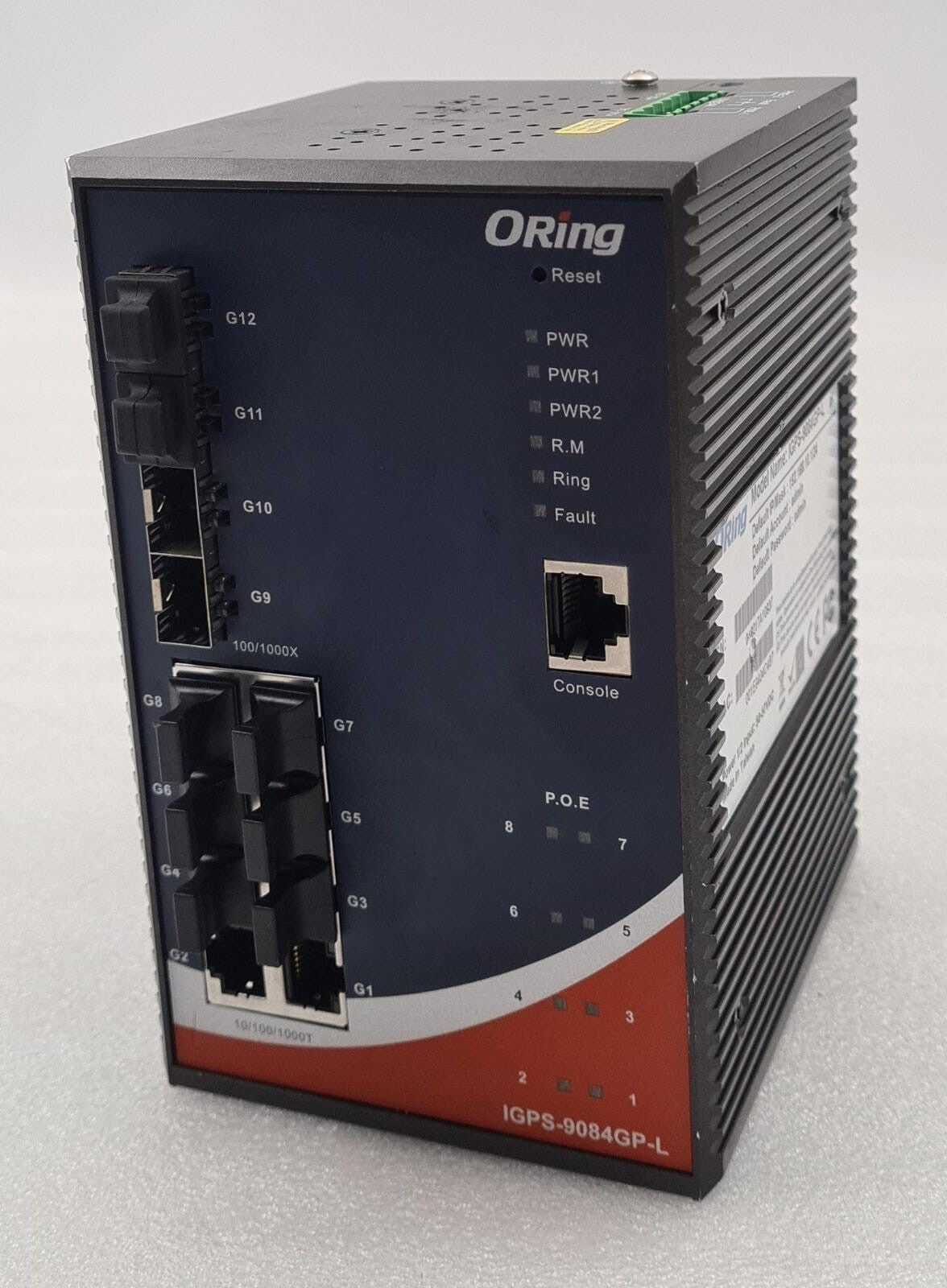 ORING IGPS-9084GP-L PoE Ethernet Switch Rugged 8* 10/100/1000T 4* LAN Capable